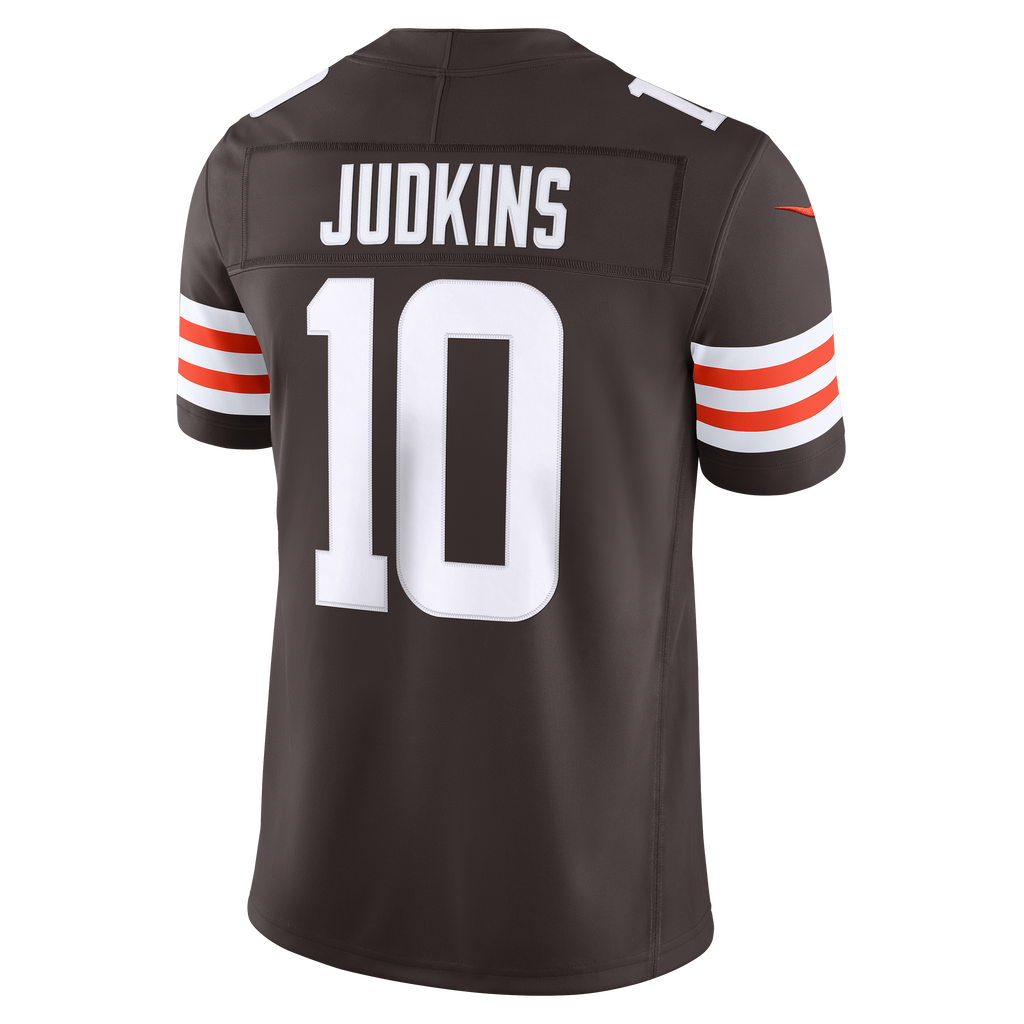 Men's Cleveland Browns Quinshon Judkins Nike Brown Team Vapor Fuse Stitched Limited Jersey