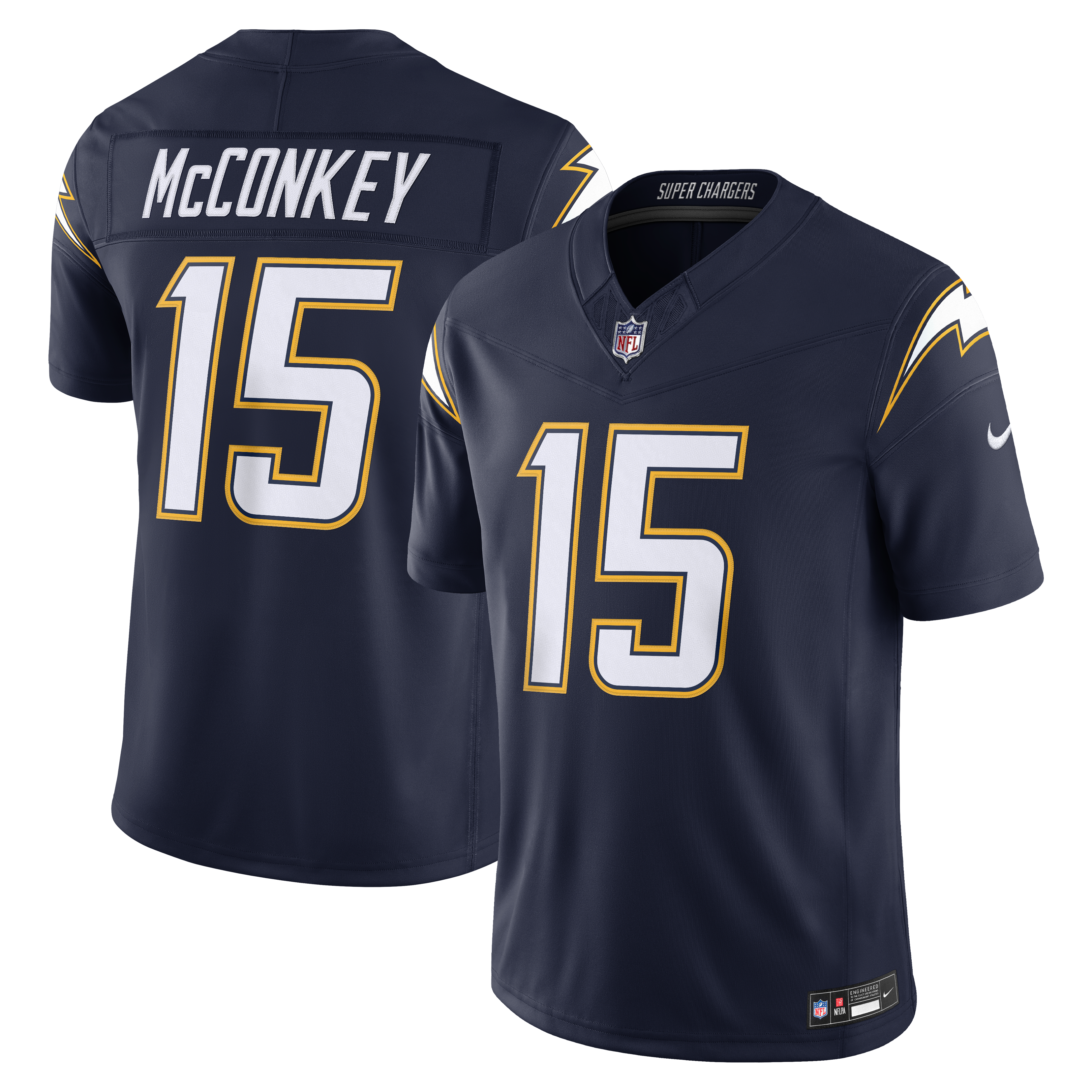Men's Los Angeles Chargers Ladd Mcconkey Nike Navy Alternate Super Chargers Vapor Fuse Stitched Limited Jersey