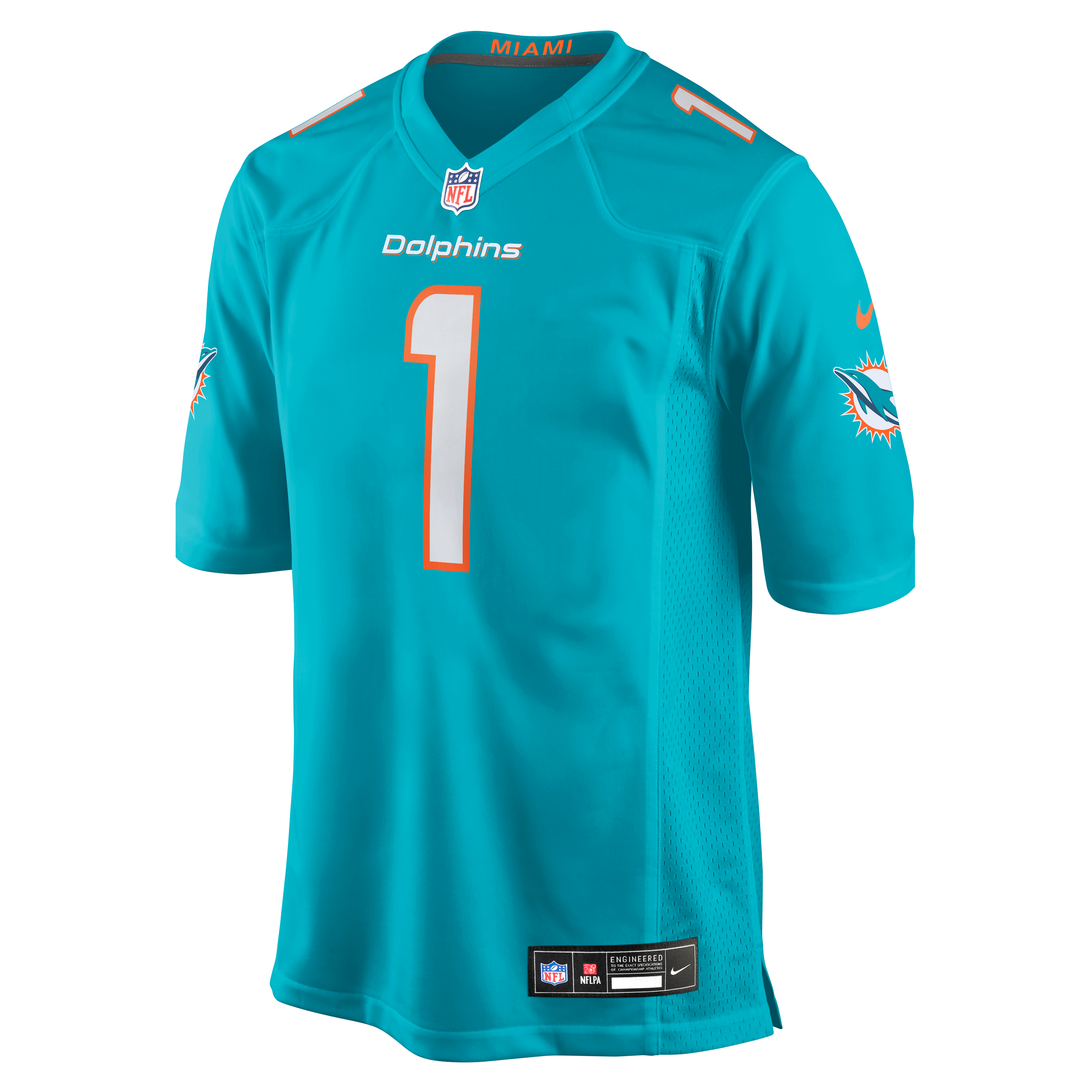Men's Miami Dolphins Chris Johnson Nike Aqua 2026 Nfl Draft First Round Pick No 27 Team Game Jersey