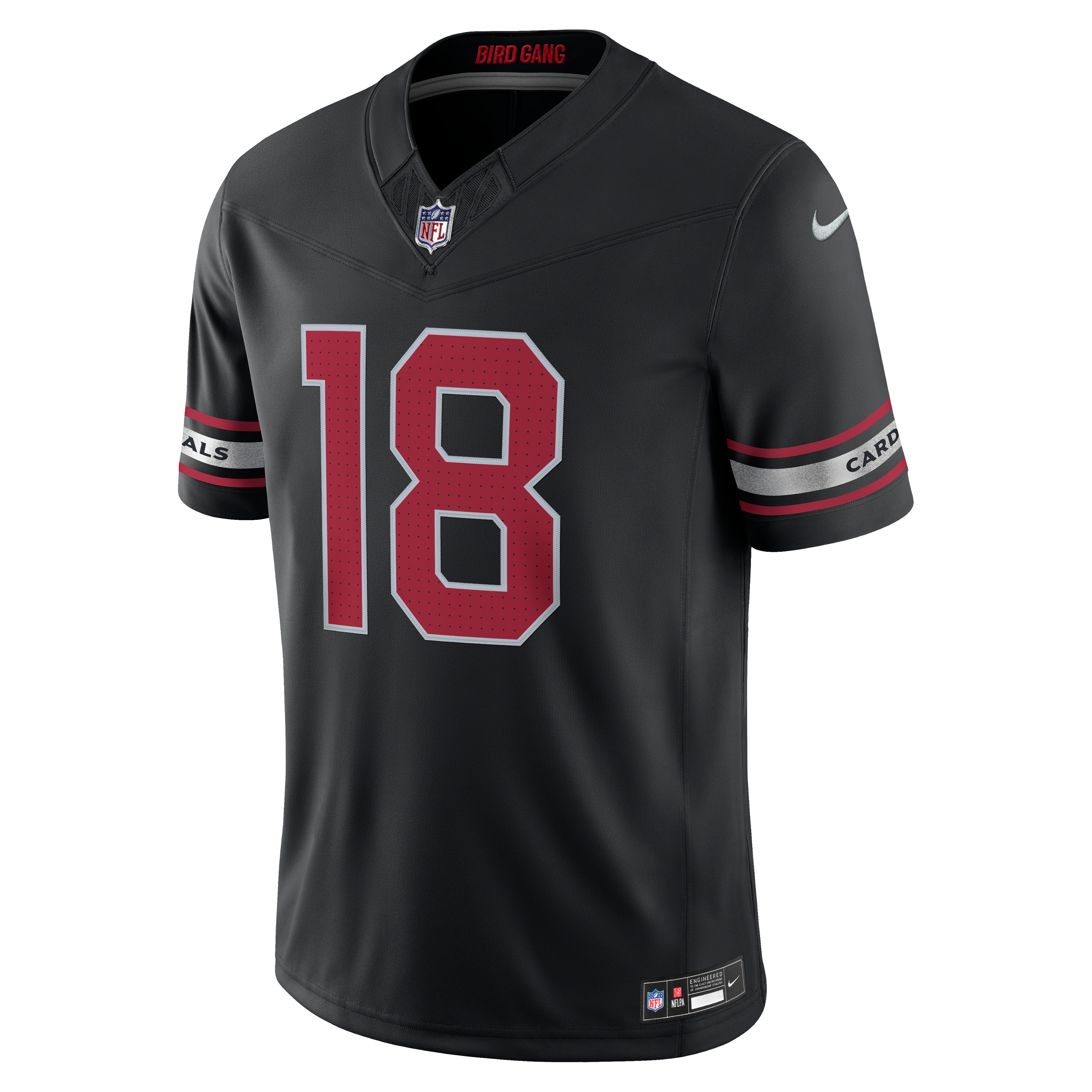Men's Arizona Cardinals Marvin Harrison Jr Nike Black Alternate Vapor Fuse Stitched Limited Jersey