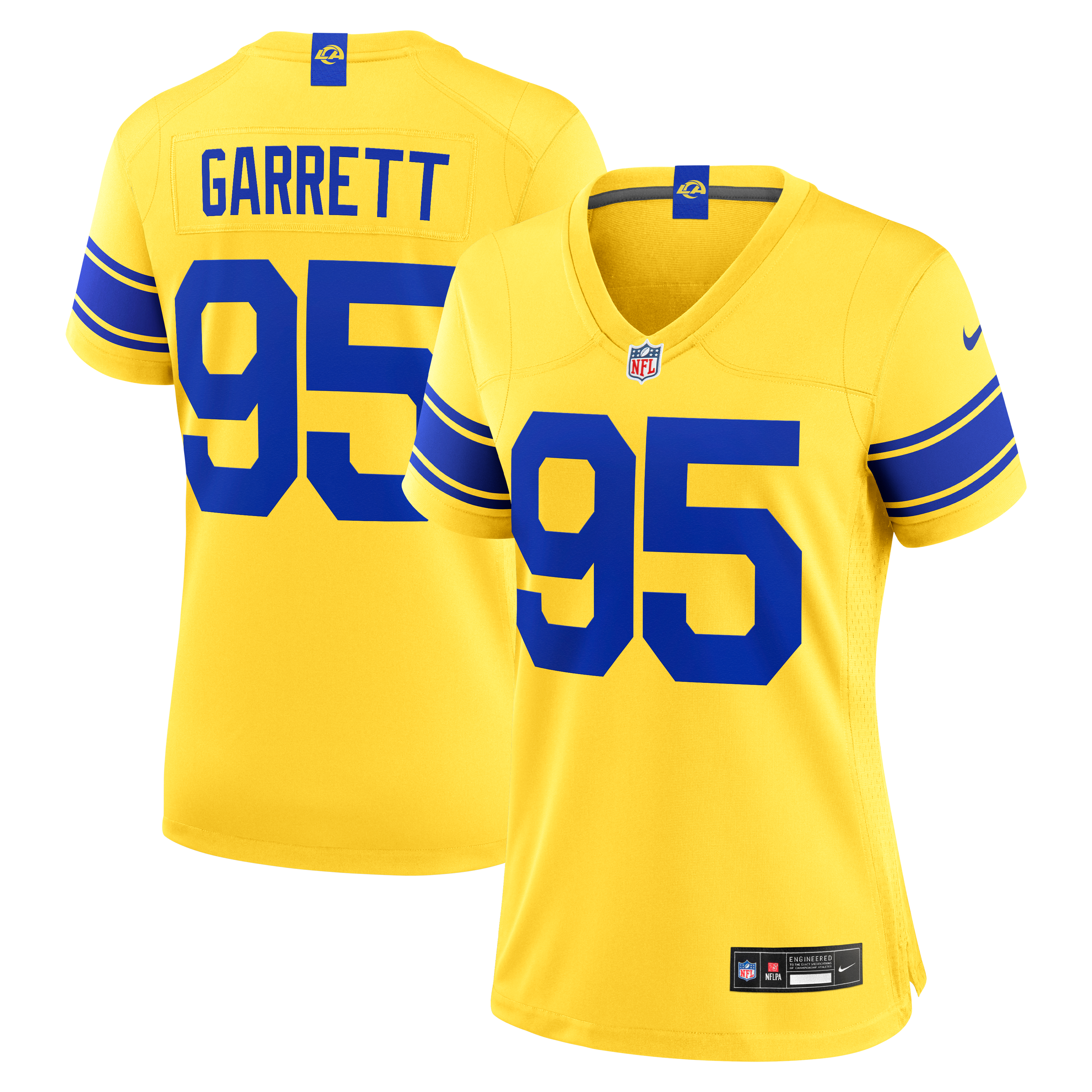 Women's Los Angeles Rams Myles Garrett Nike Classic Sol Game Jersey