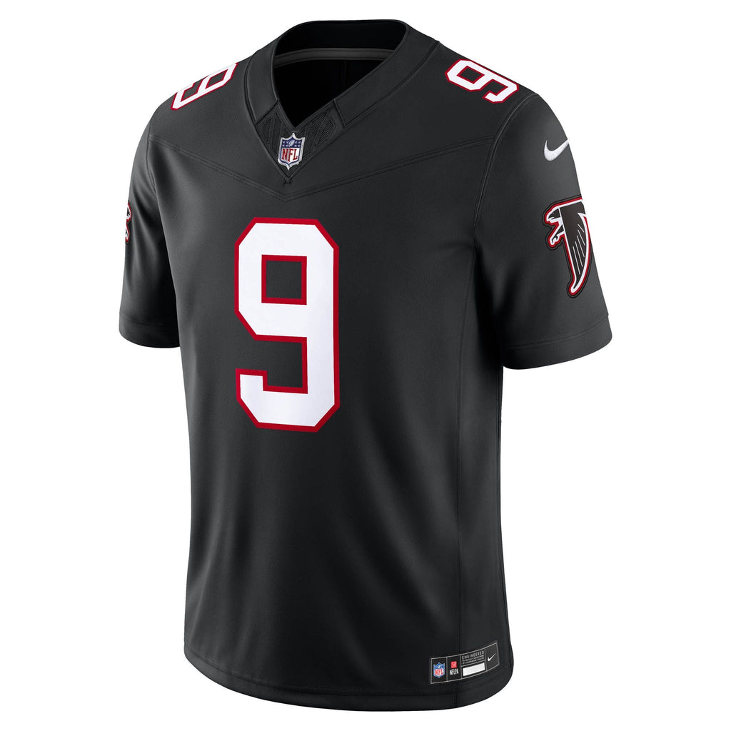 Men's Atlanta Falcons Michael Penix Jr Nike Black Alternate Throwback Vapor Fuse Stitched Limited Jersey