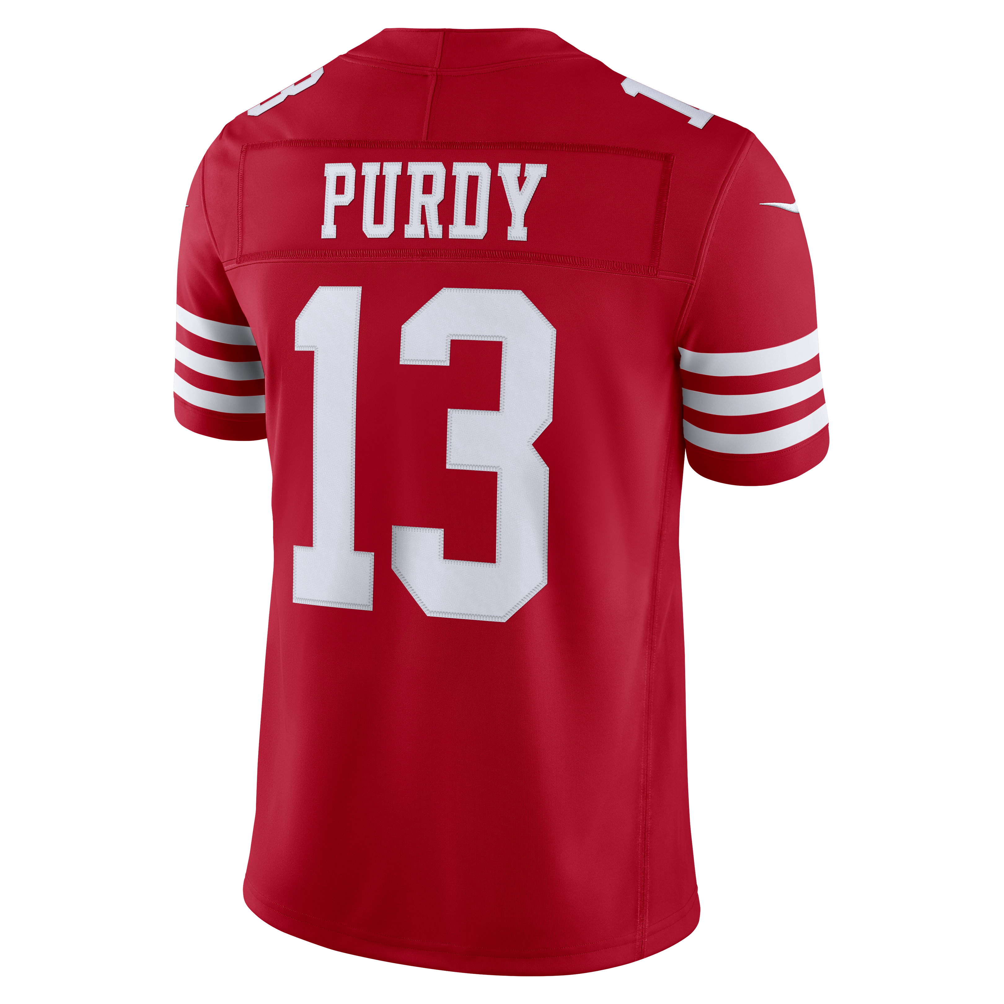 Men's San Francisco 49Ers Brock Purdy Nike Scarlet Team Vapor Fuse Stitched Limited Jersey