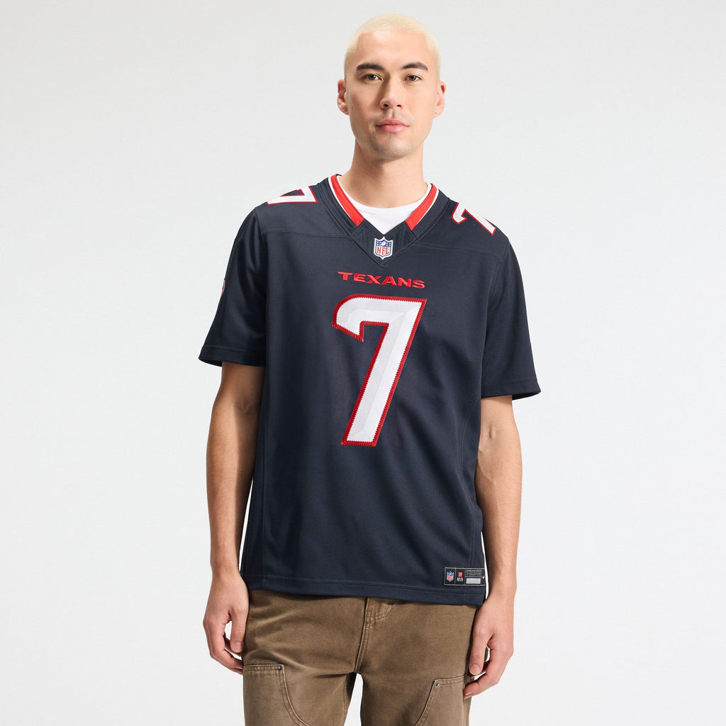 Men's Houston Texans Cj Stroud Nike Navy Team Vapor Fuse Stitched Limited Jersey