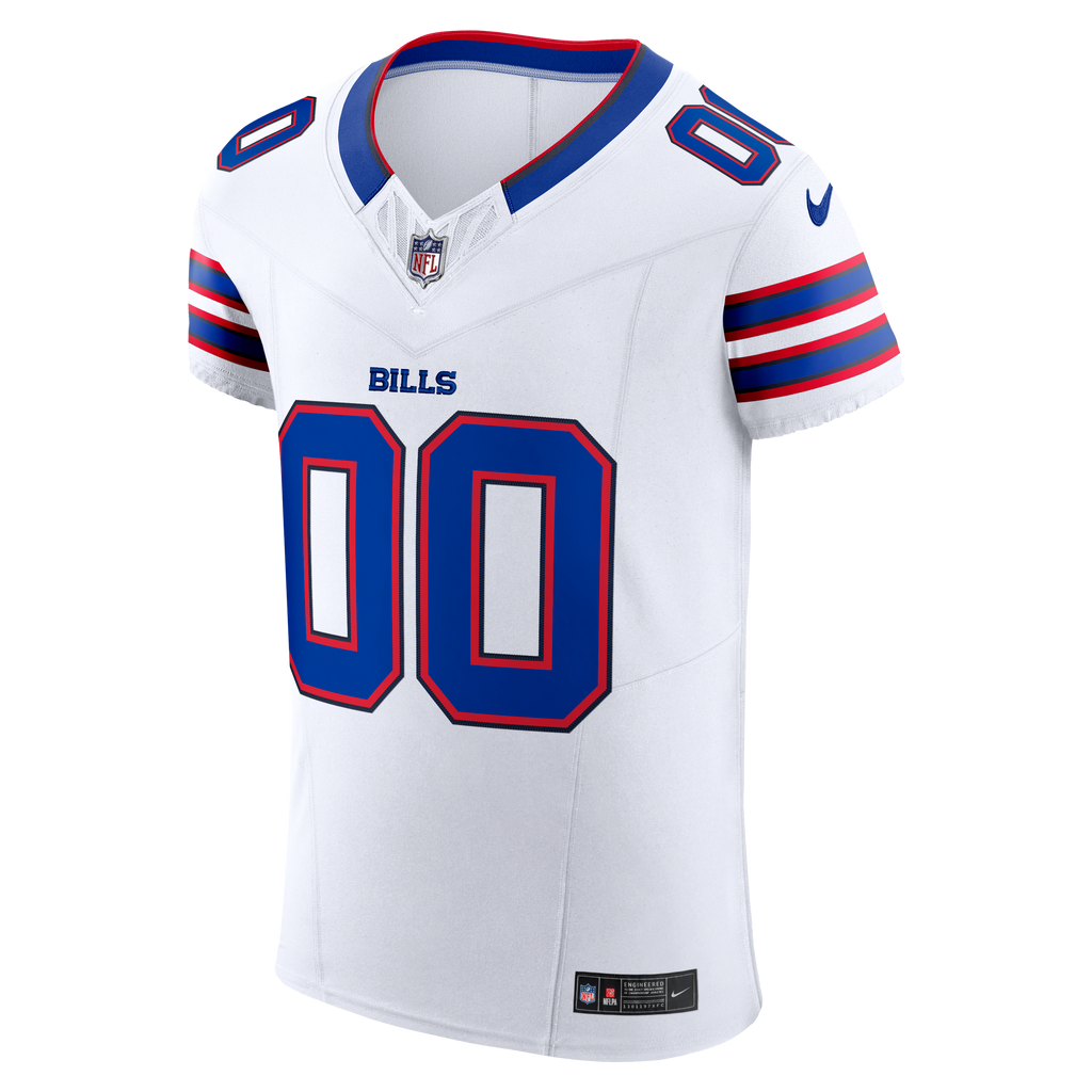 Men's Buffalo Bills Nike White Vapor Fuse Elite Custom Jersey