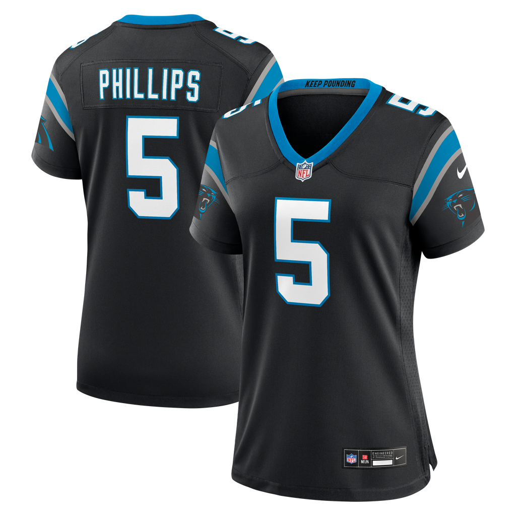Women's Carolina Panthers Jaelan Phillips Nike Black Team Game Jersey