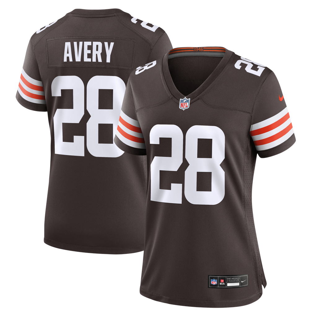 Women's Cleveland Browns Tre Avery Nike Brown Team Game Jersey