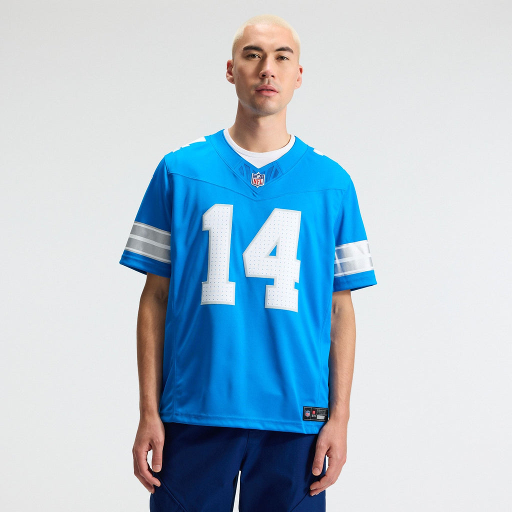 Men's Detroit Lions Amon Ra St Brown Nike Blue Team Vapor Fuse Stitched Limited Jersey