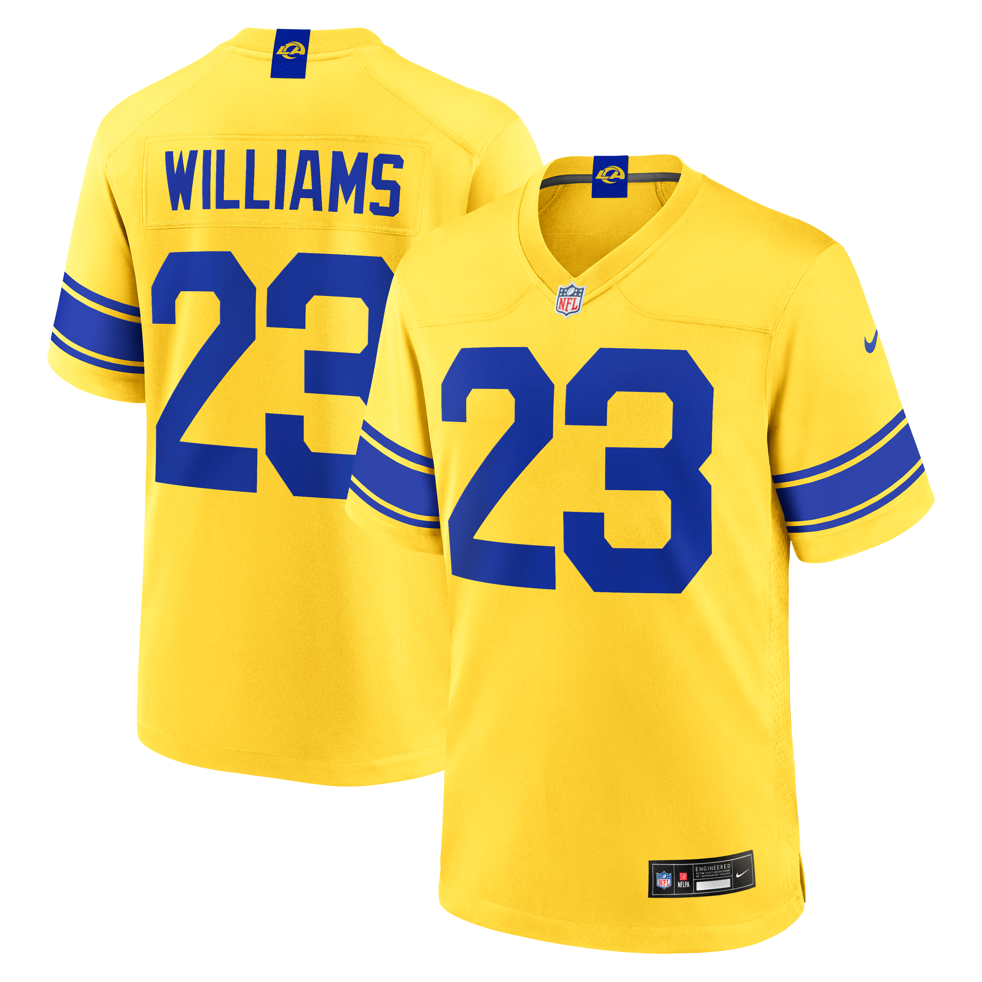 Men's Los Angeles Rams Kyren Williams Nike Classic Sol Game Jersey