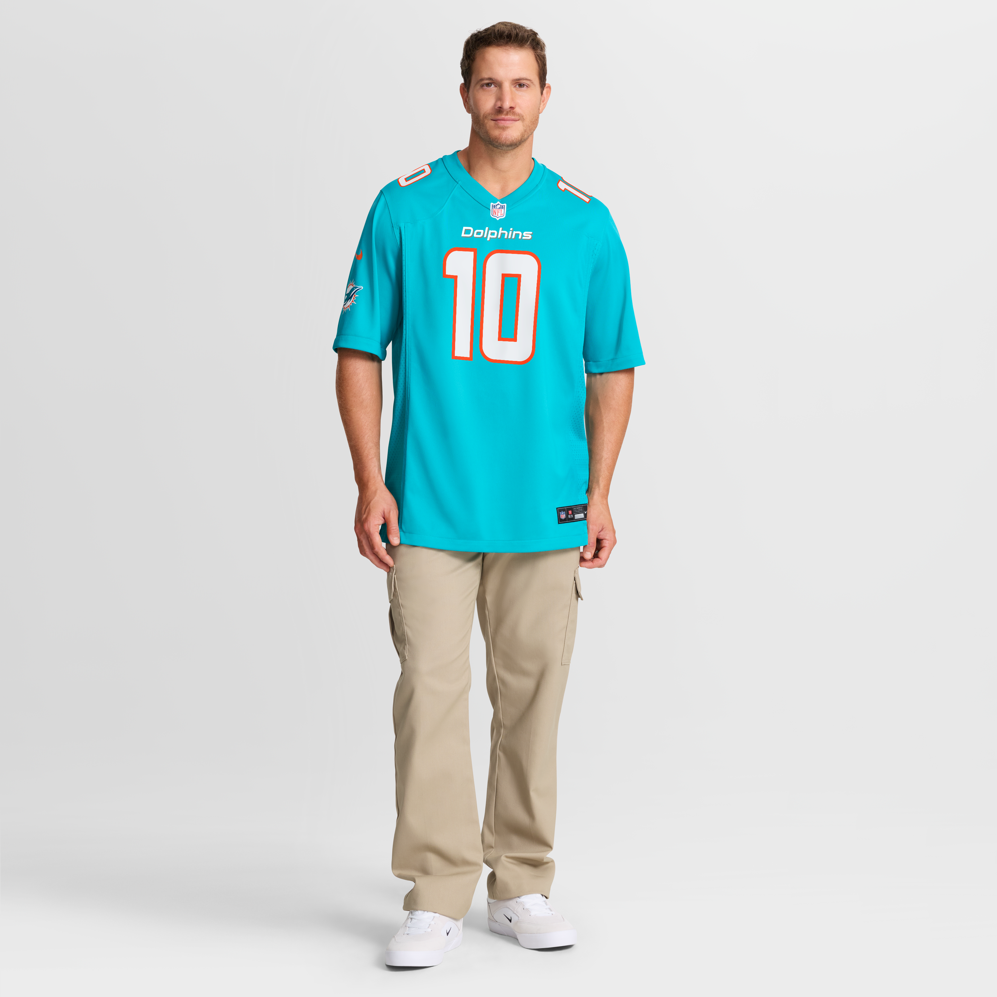 Men's Miami Dolphins Jacob Rodriguez Nike Aqua Game Jersey