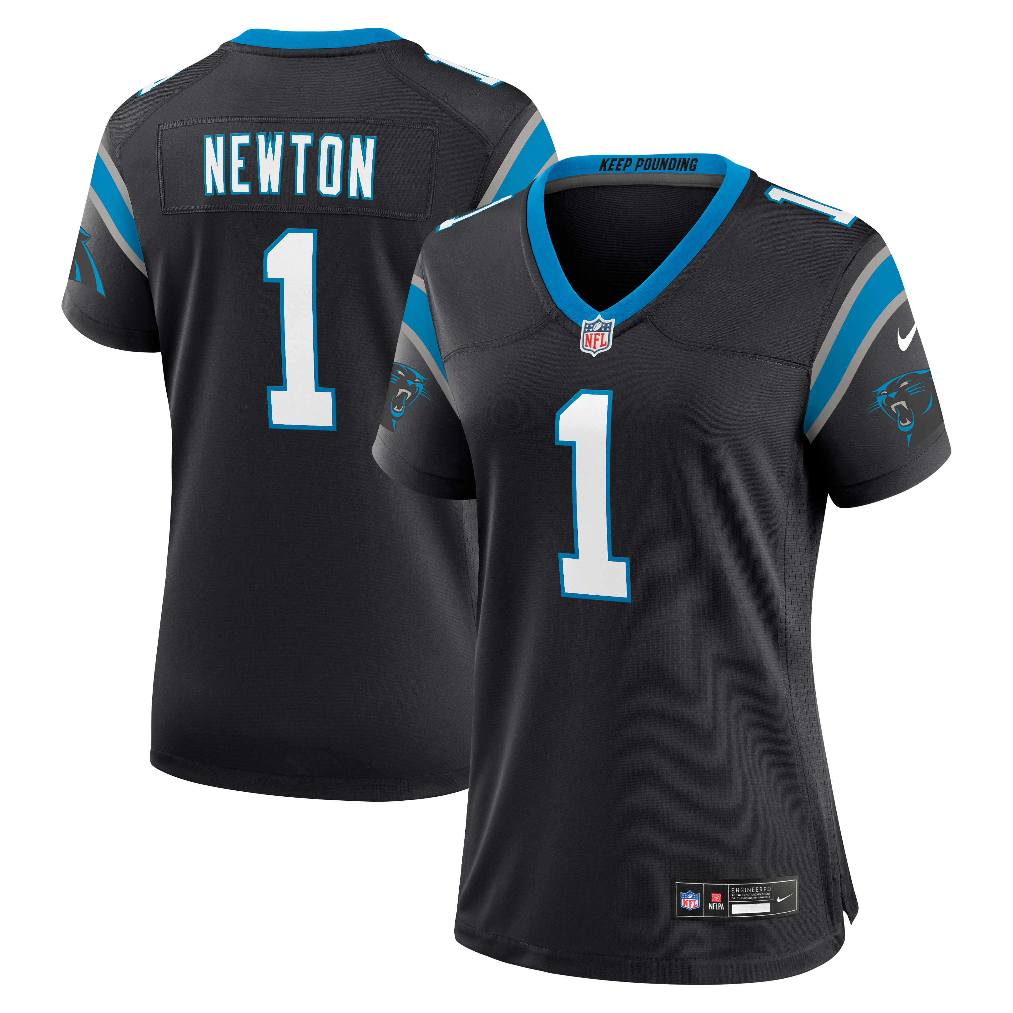 Women's Carolina Panthers Cam Newton Nike Black Team Retired Game Jersey