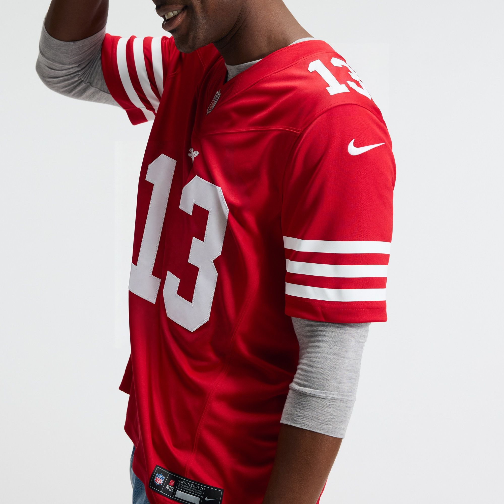 Men's San Francisco 49Ers Brock Purdy Nike Scarlet Team Vapor Fuse Stitched Limited Jersey