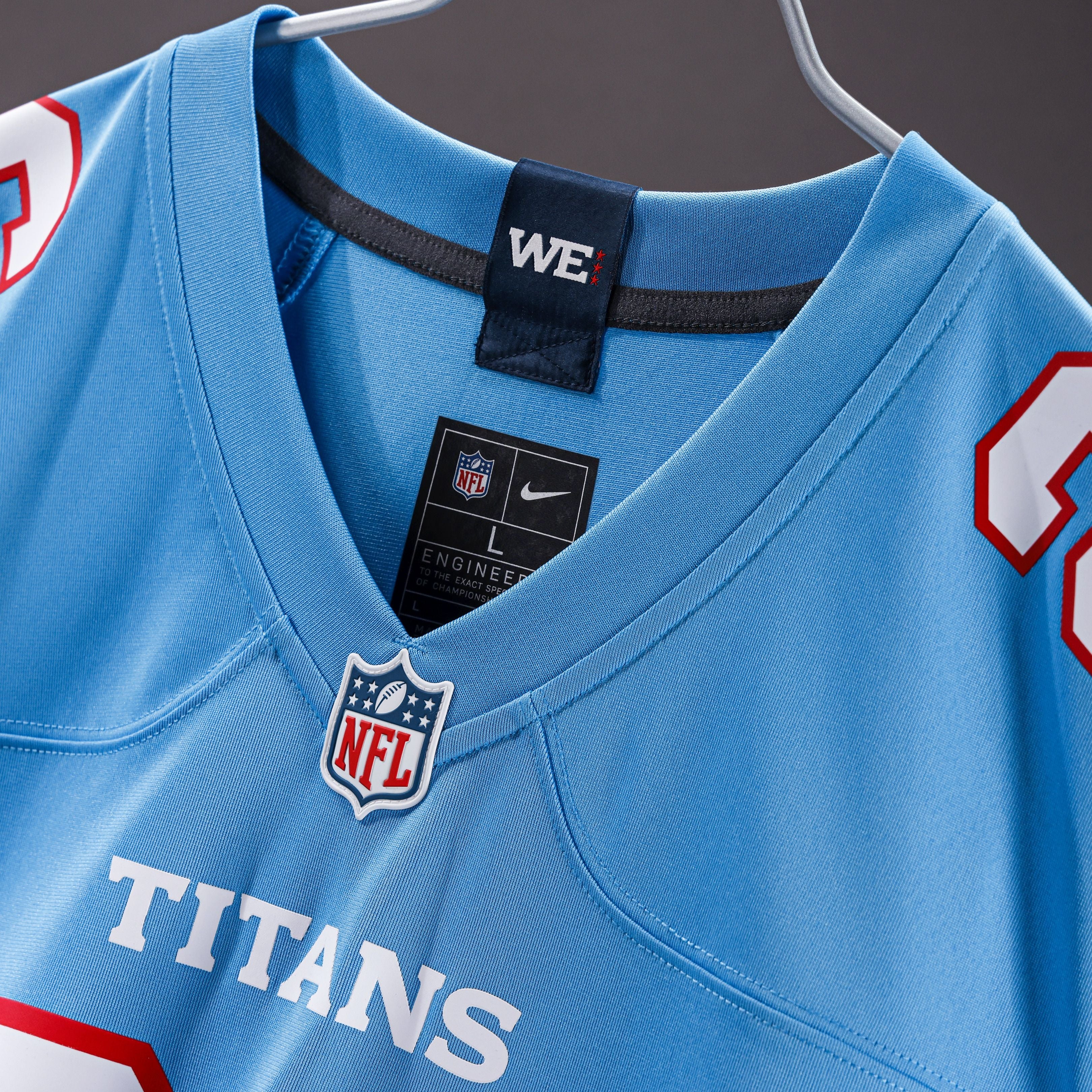 Men's Tennessee Titans Jermaine Johnson Ii Nike Light Blue Team Game Jersey