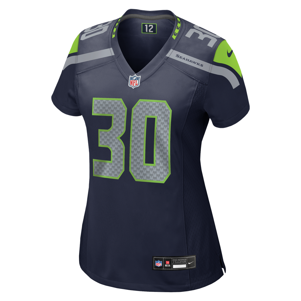 Women's Seattle Seahawks Cam Akers Nike College Navy Team Game Jersey