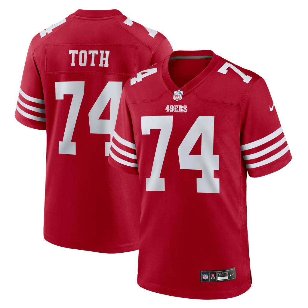 Men's San Francisco 49Ers Brett Toth Nike Scarlet Team Game Jersey