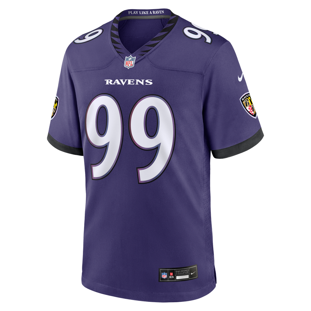 Men's Baltimore Ravens Rayshaun Benny Nike Purple Team Game Jersey