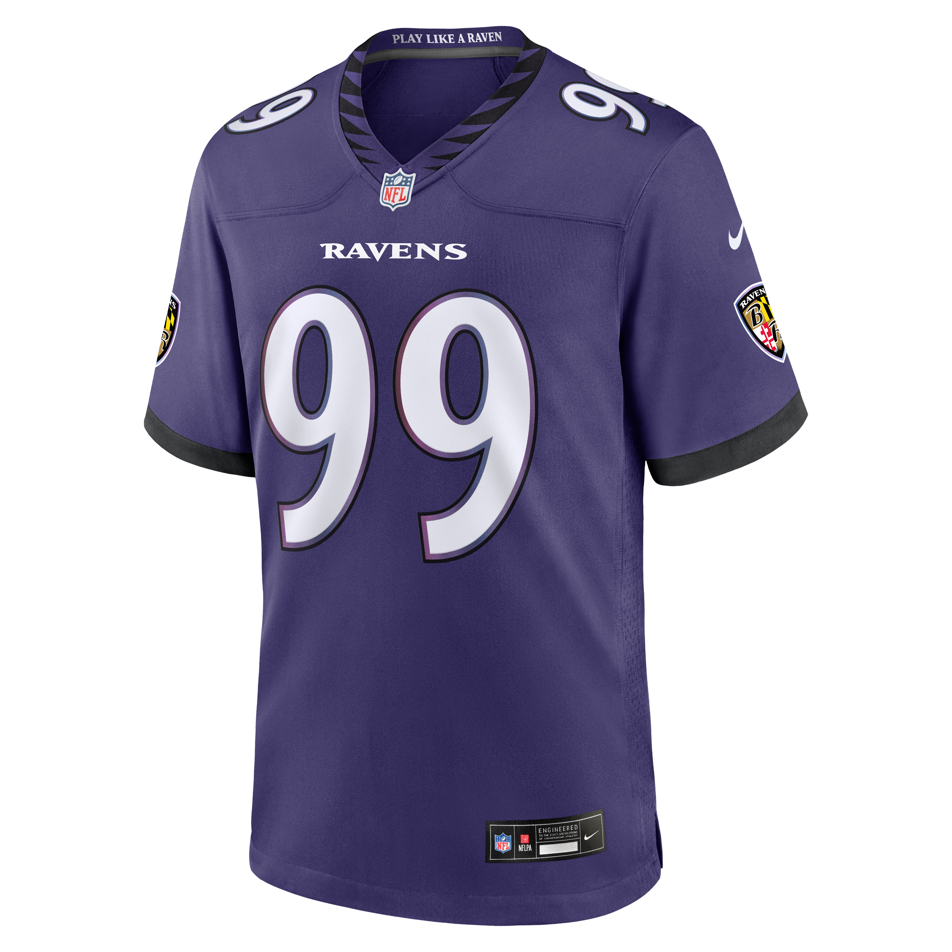 Men's Baltimore Ravens Rayshaun Benny Nike Purple Team Game Jersey