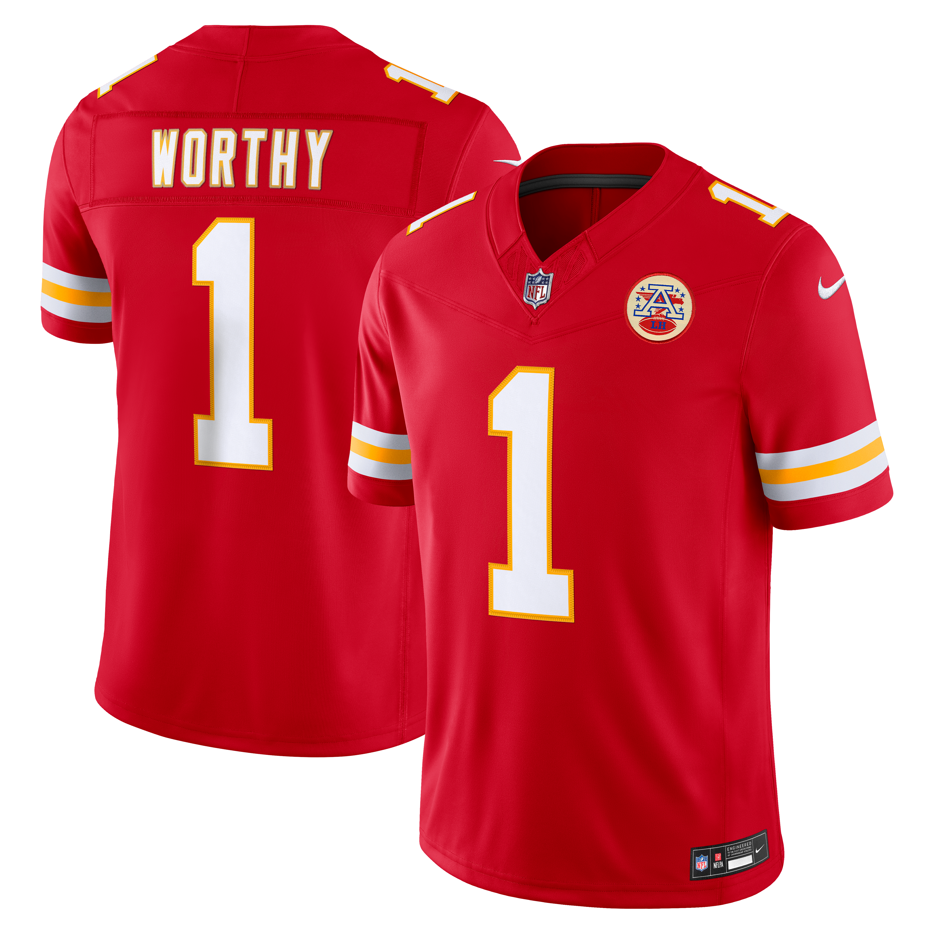 Men's Kansas City Chiefs Xavier Worthy Nike Red Team Vapor Fuse Stitched Limited Jersey