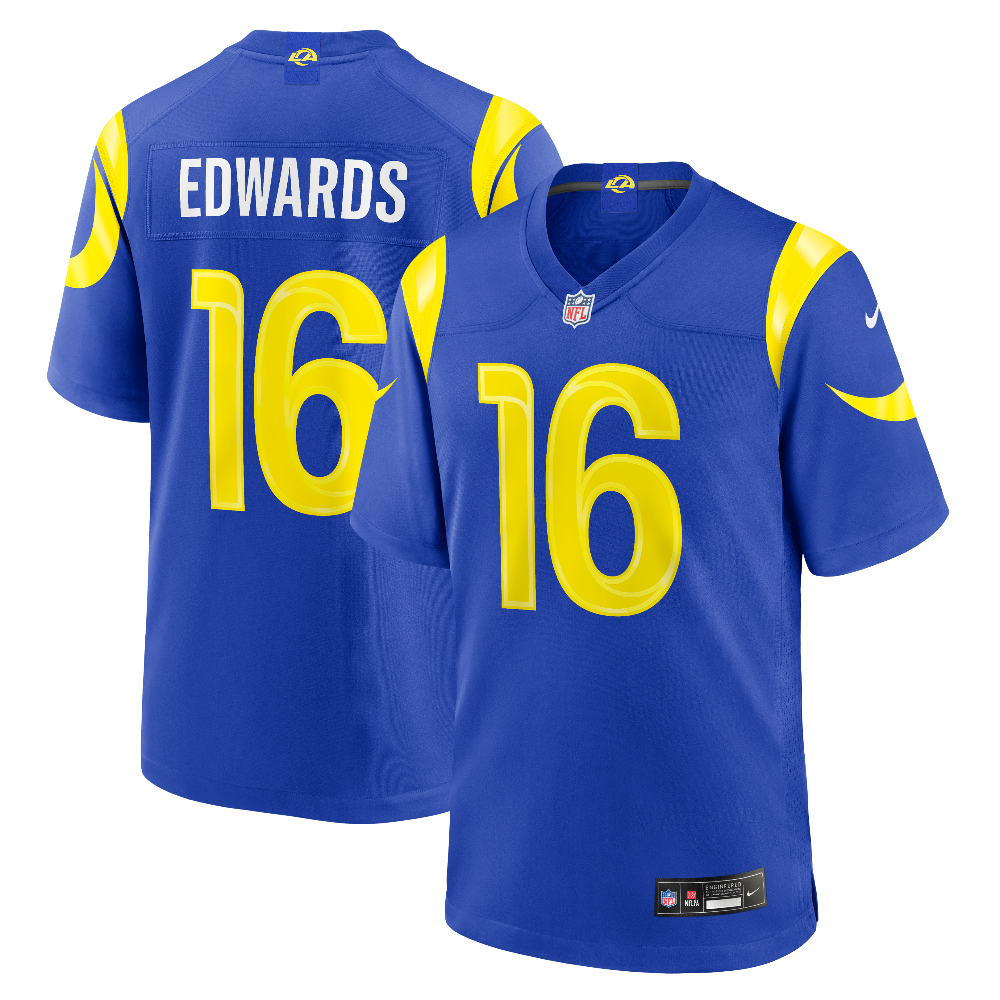 Men's Los Angeles Rams Tru Edwards Nike Royal Team Game Jersey