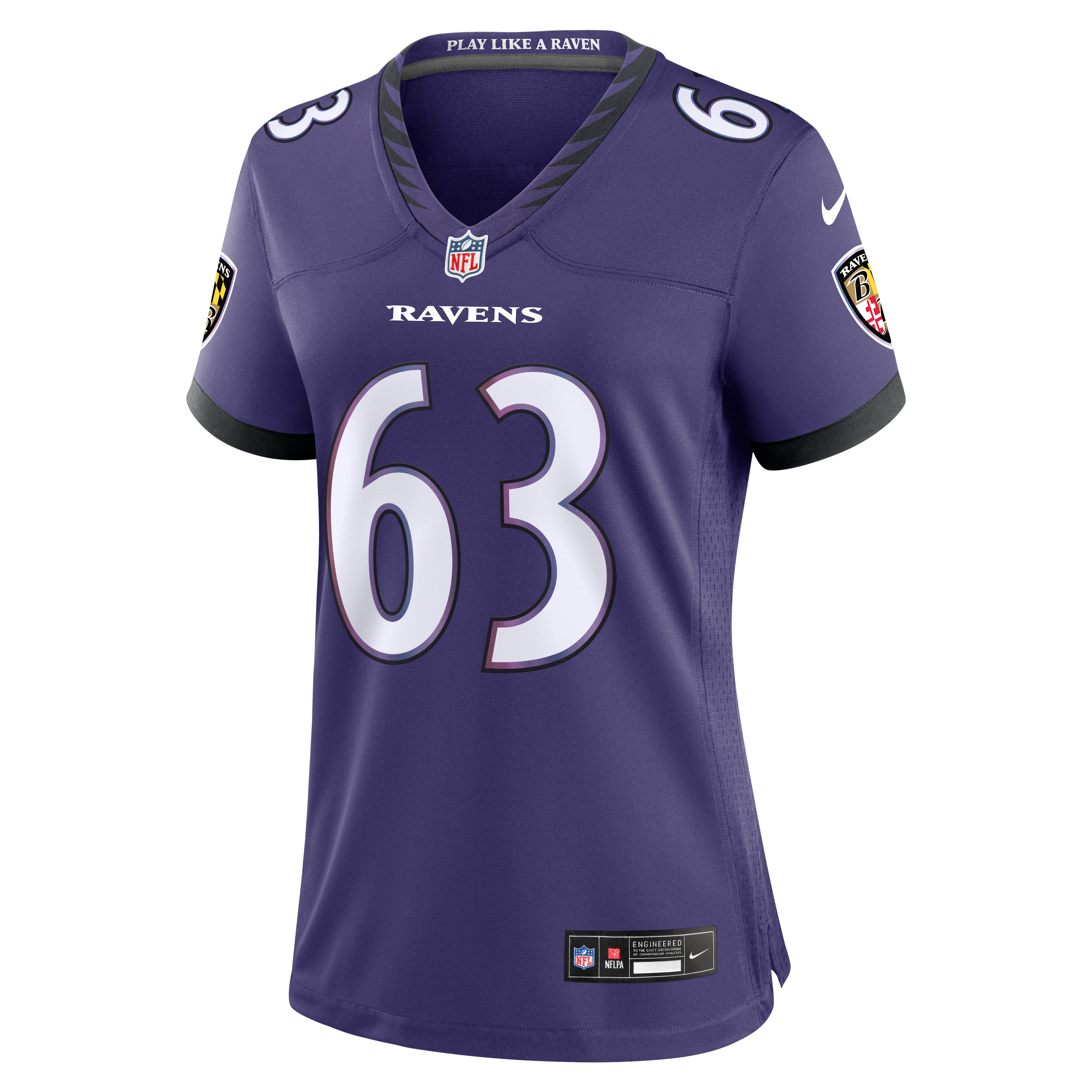 Women's Baltimore Ravens Danny Pinter Nike Purple Team Game Jersey