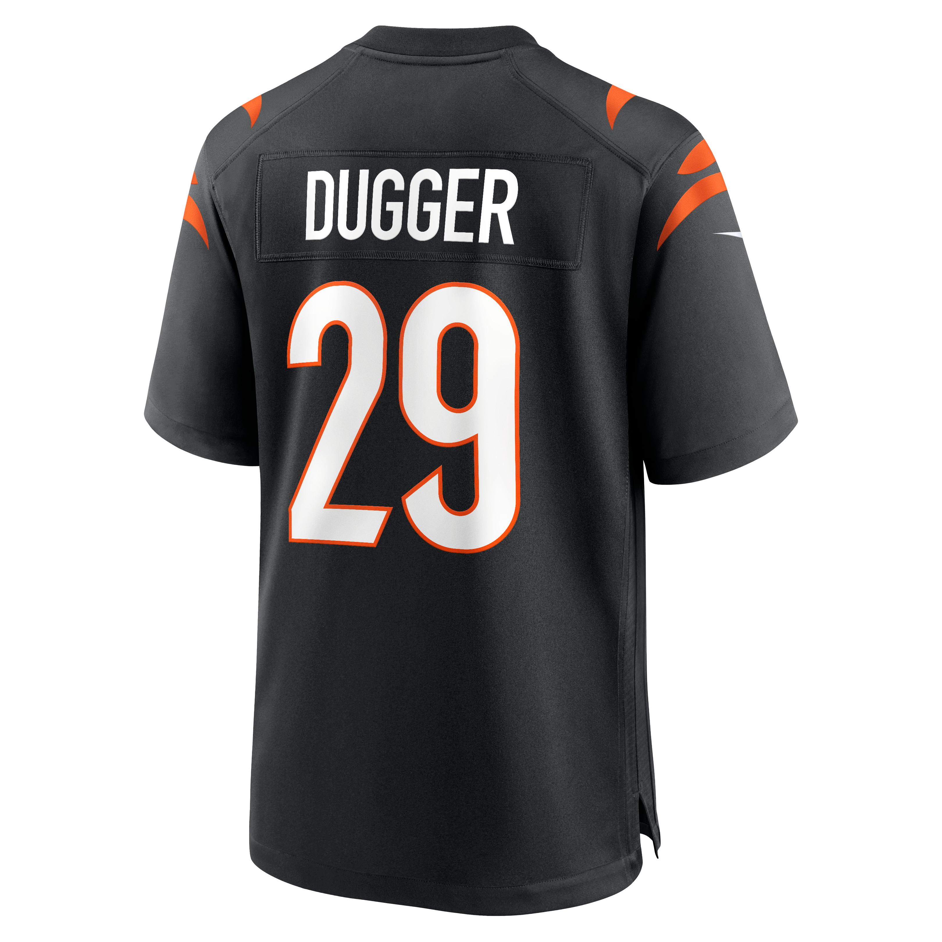 Men's Cincinnati Bengals Kyle Dugger Nike Black Team Game Jersey