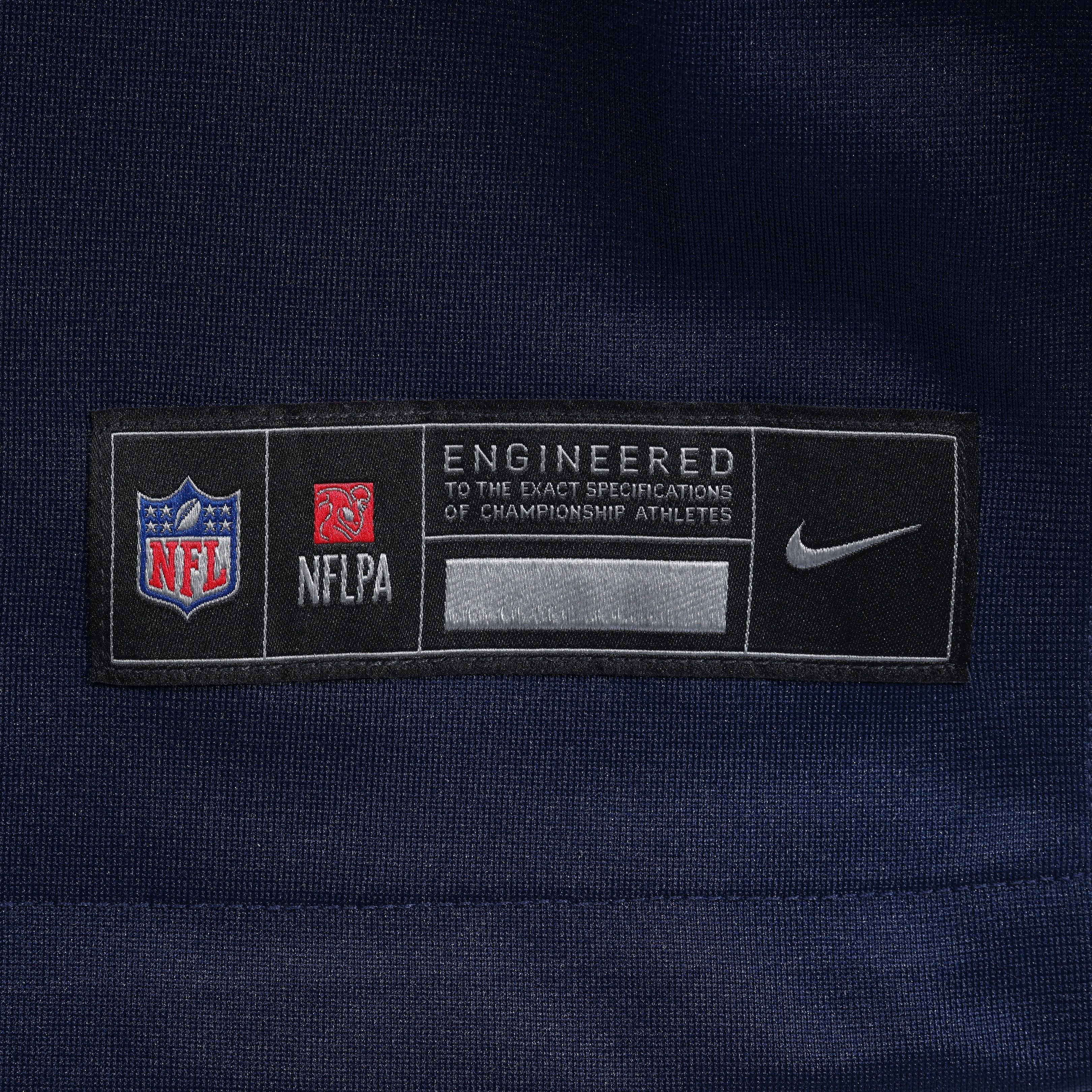 Men's New England Patriots Caleb Lomu Nike Navy 2026 Nfl Draft First Round Pick No 28 Team Game Jersey