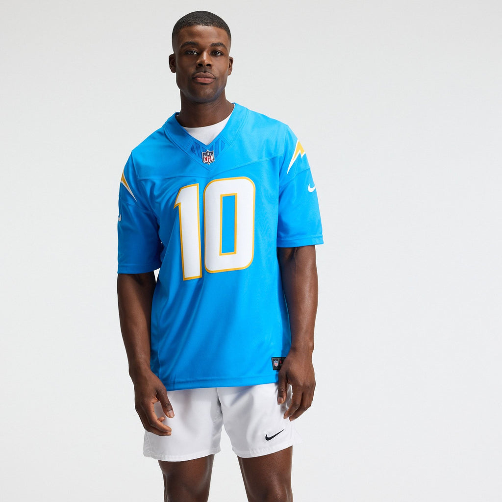 Men's Los Angeles Chargers Justin Herbert Nike Powder Blue Team Vapor Fuse Stitched Limited Jersey