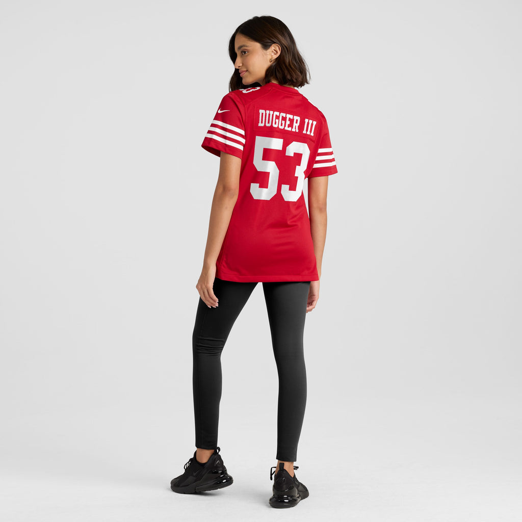 Women's San Francisco 49Ers Jaden Dugger Nike Scarlet Team Game Jersey