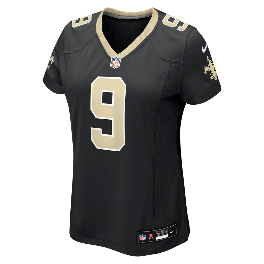 Women's New Orleans Saints Drew Brees Nike Black Team Game Jersey