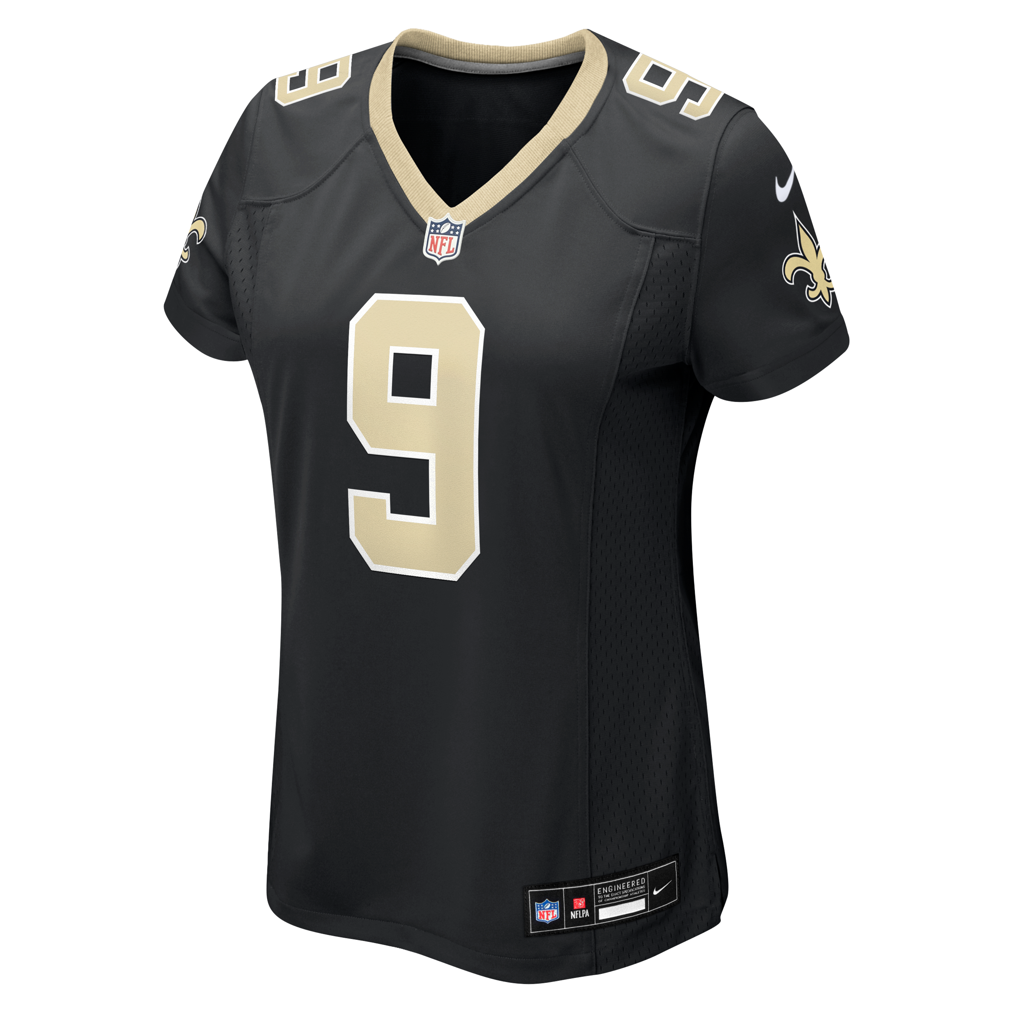 Women's New Orleans Saints Drew Brees Nike Black Team Game Jersey