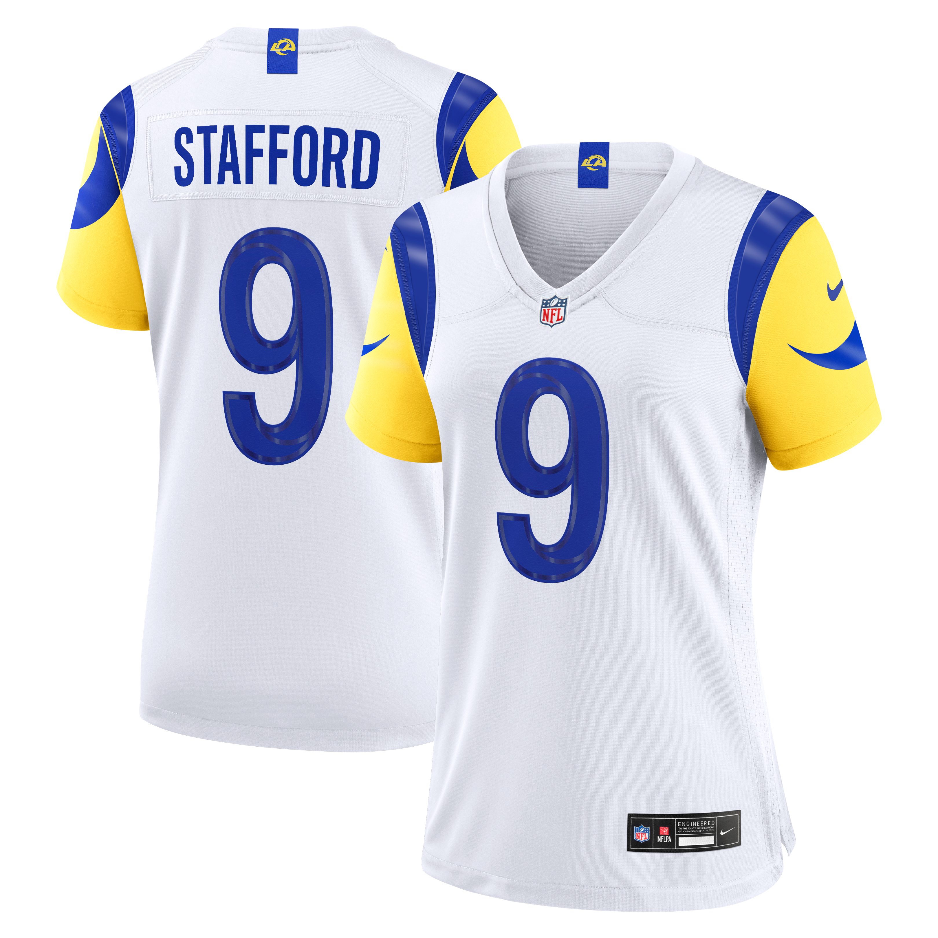 Women's Los Angeles Rams Matthew Stafford Nike White Game Jersey