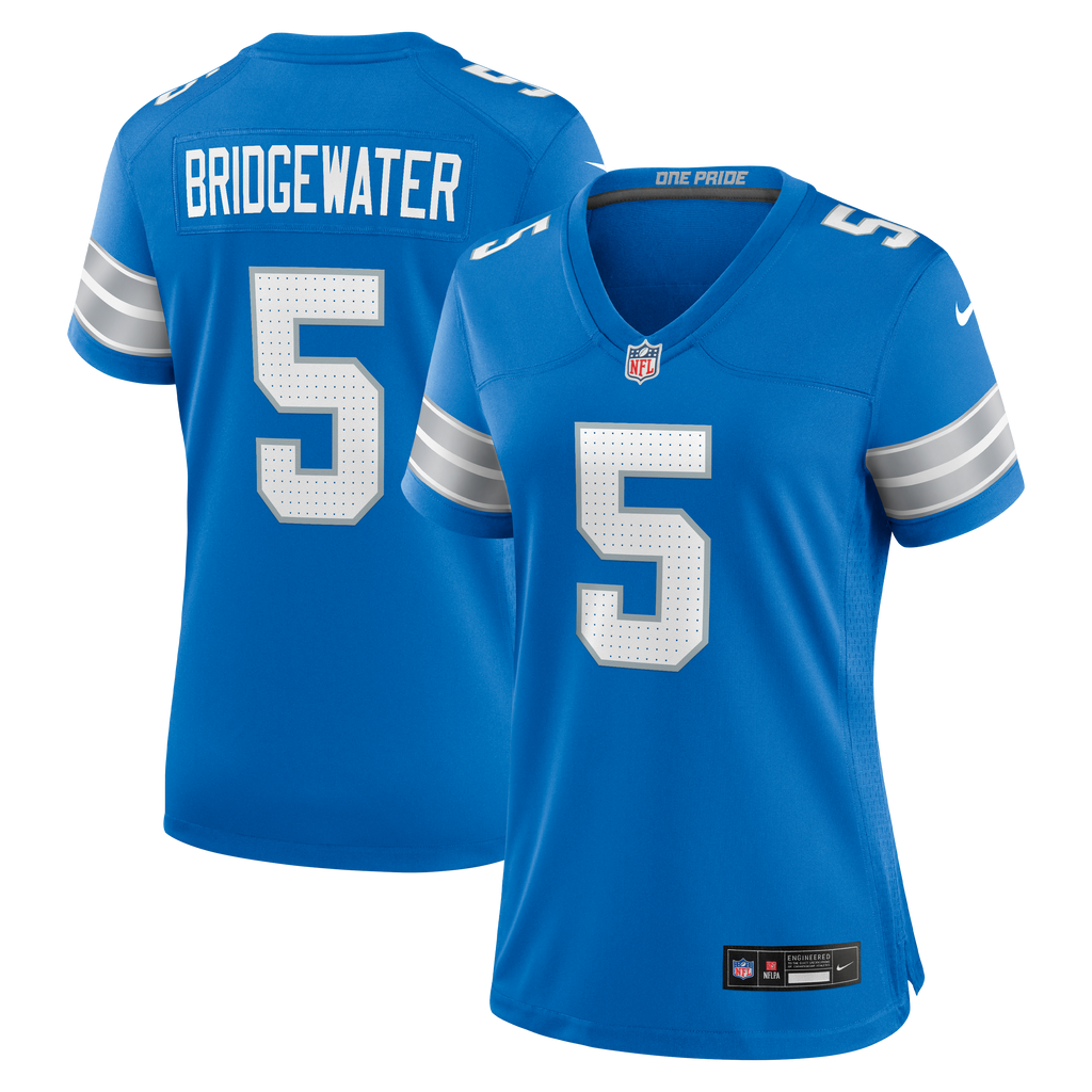 Women's Detroit Lions Teddy Bridgewater Nike Blue Team Game Jersey