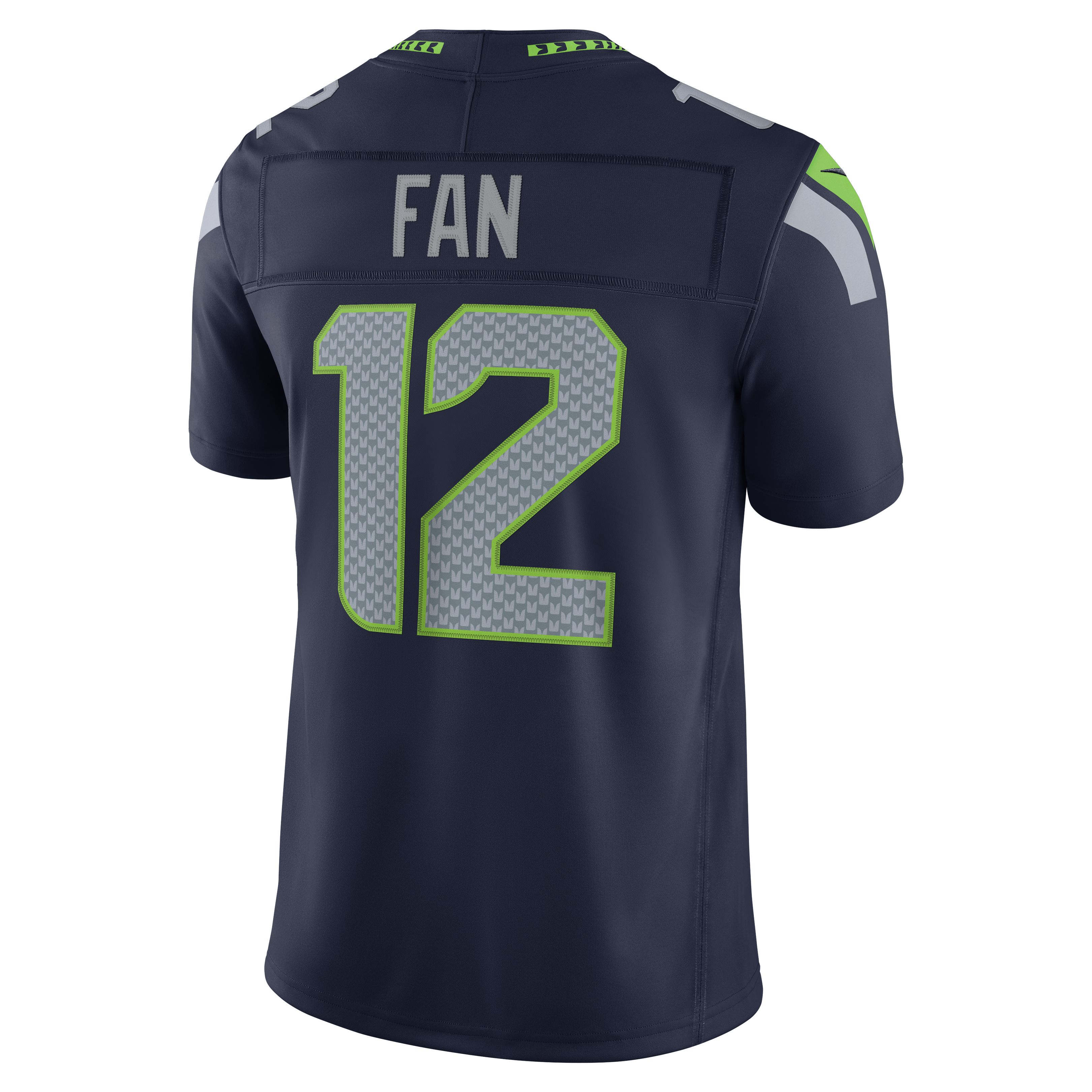 Men's Seattle Seahawks 12S Nike College Navy Team Vapor Fuse Stitched Limited Jersey