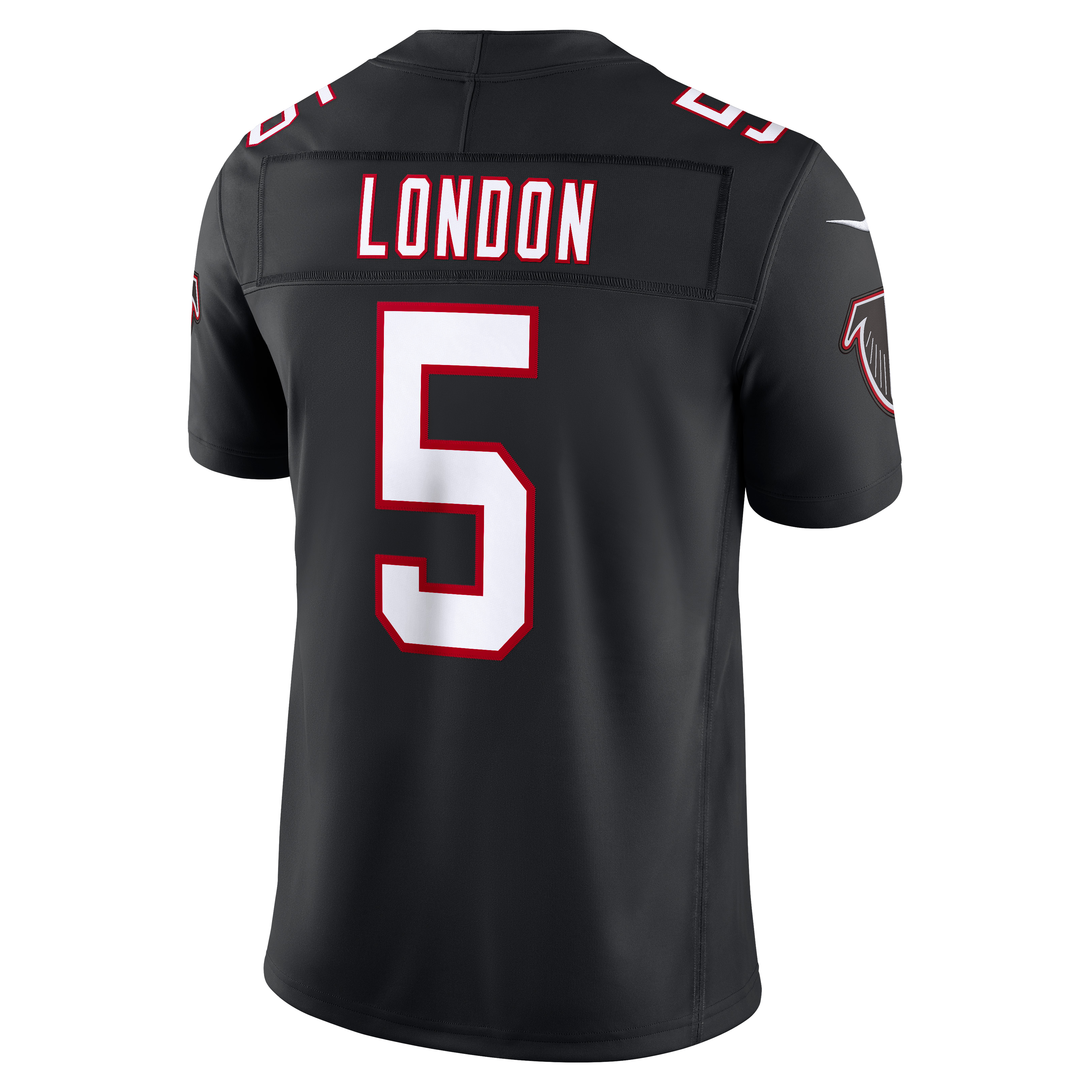Men's Atlanta Falcons Drake London Nike Black Alternate Throwback Vapor Fuse Stitched Limited Jersey