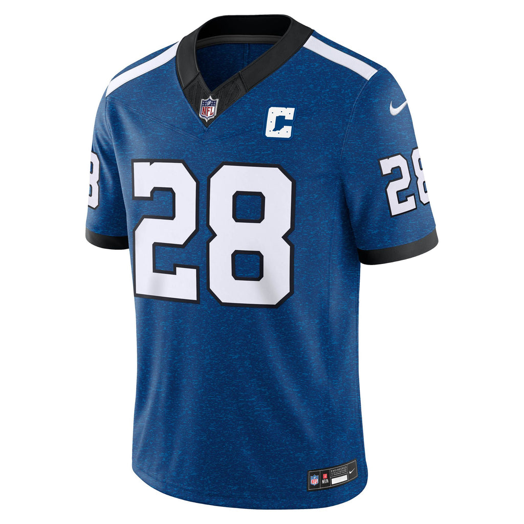 Men's Indianapolis Colts Jonathan Taylor Nike Royal Alternate Indiana Nights Vapor Fuse Stitched Limited Jersey