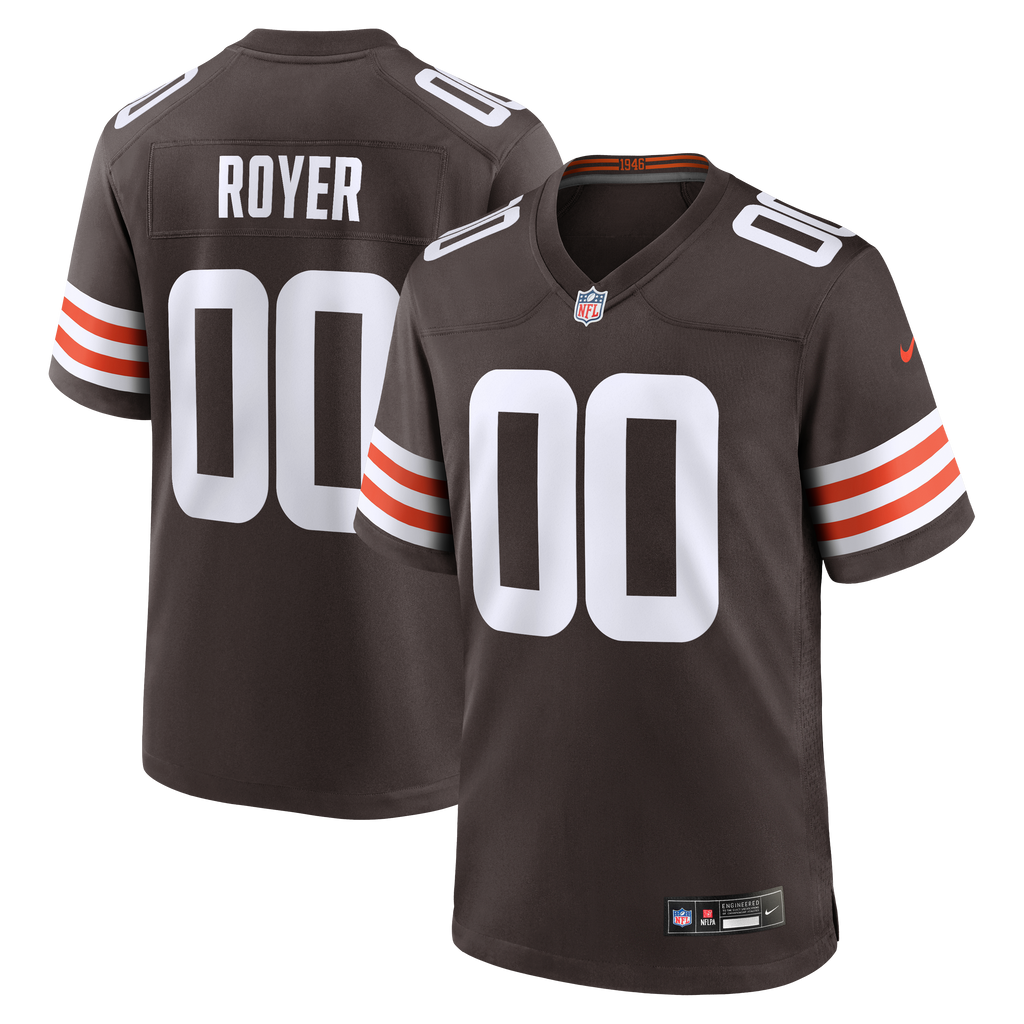 Men's Cleveland Browns Joe Royer Nike Brown Game Jersey