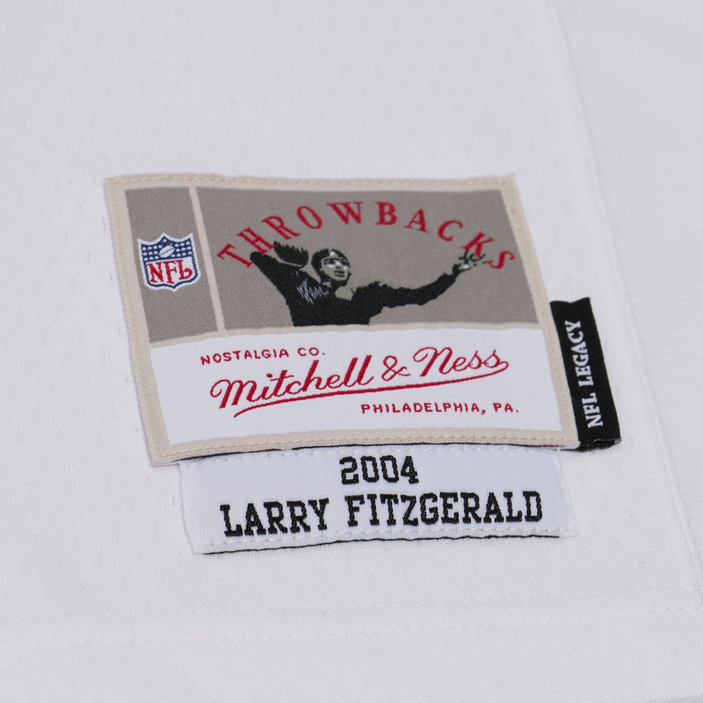 Men's Arizona Cardinals Larry Fitzgerald Mitchell And Ness White 2004 Legacy Replica Player Jersey