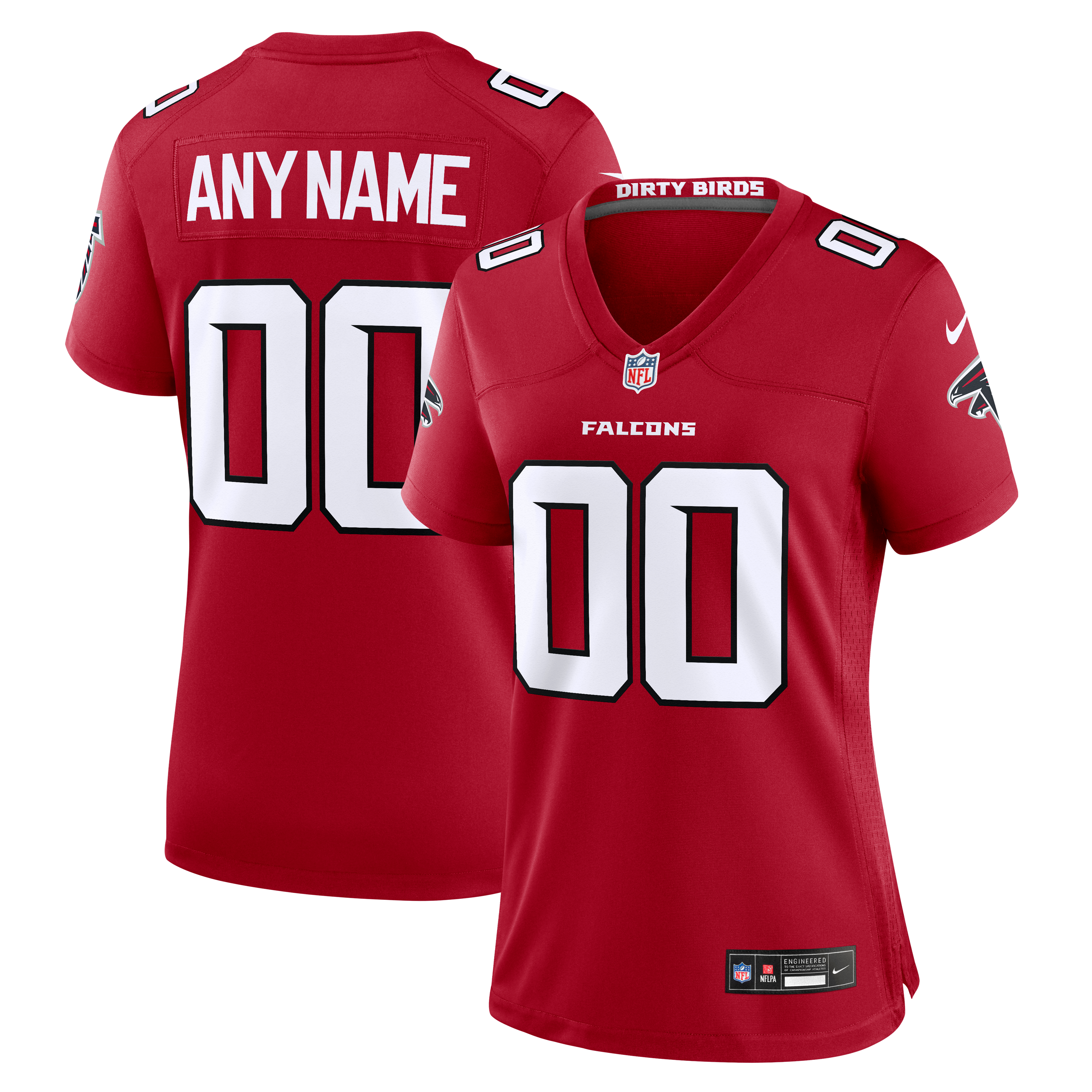 Women's Atlanta Falcons Nike Red Custom Game Jersey