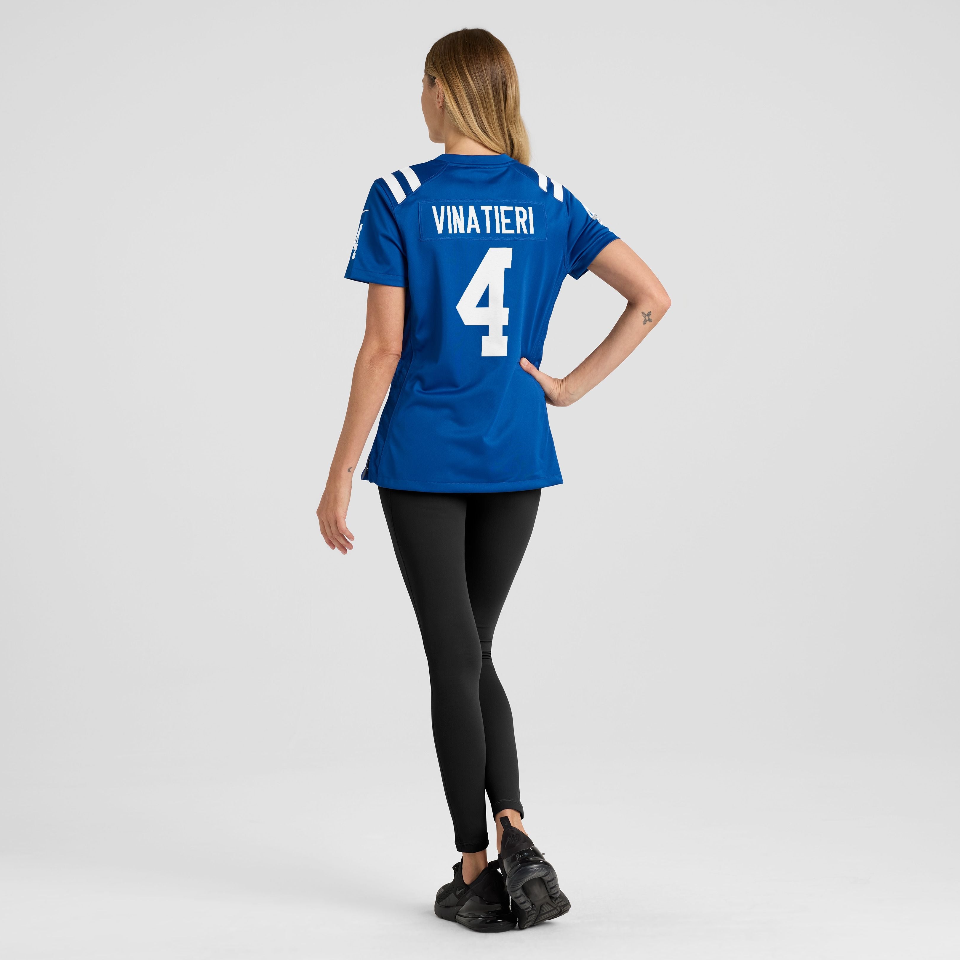 Women's Indianapolis Colts Adam Vinatieri Nike Royal Team Retired Game Jersey