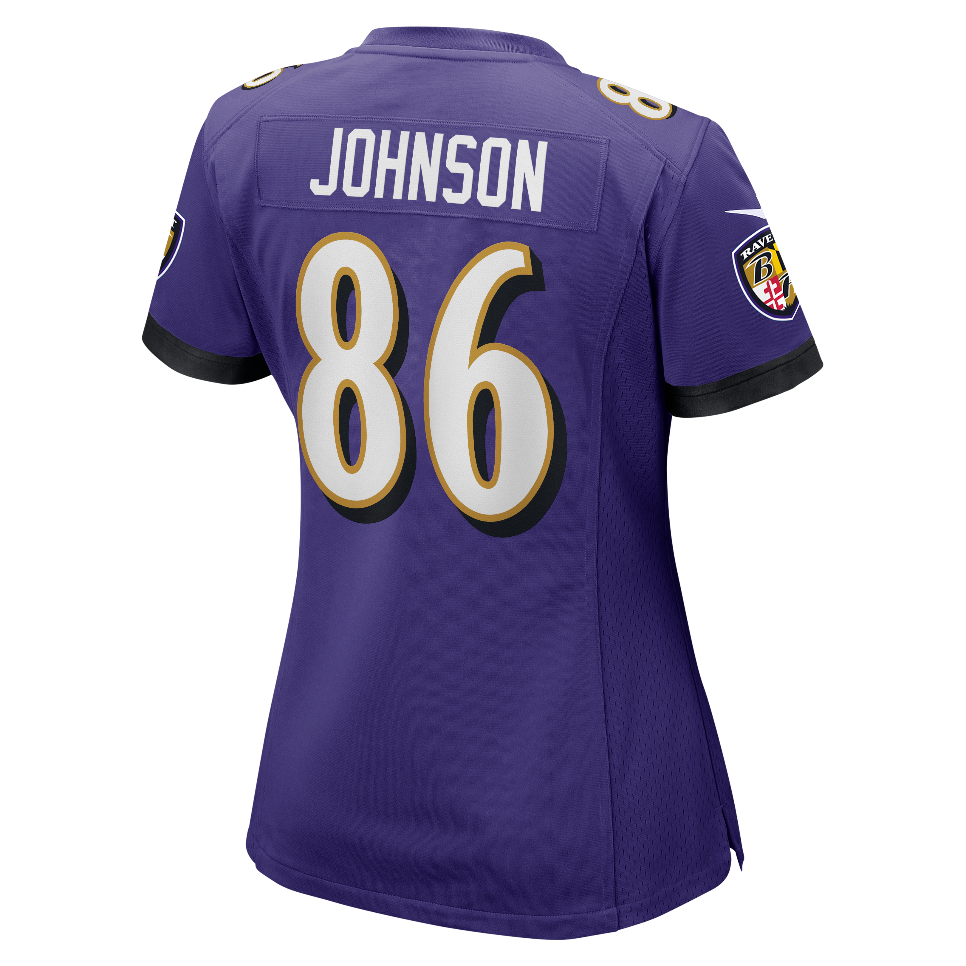 Women's Baltimore Ravens Cornelius Johnson Nike Purple Team Game Jersey