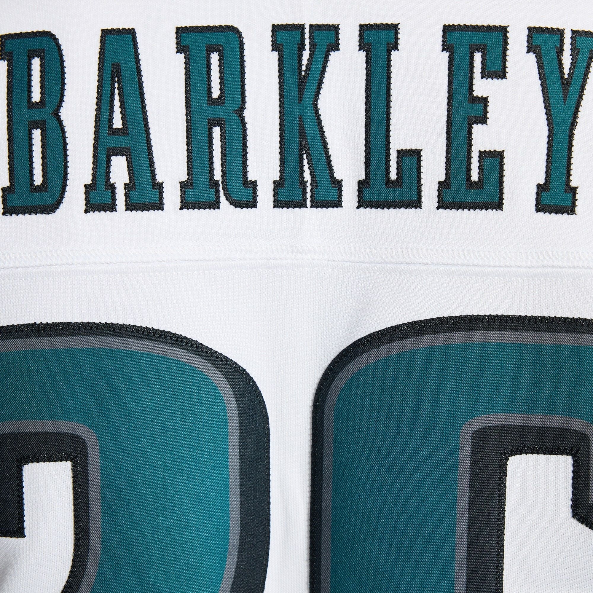 Men's Philadelphia Eagles Saquon Barkley Nike White Vapor Fuse Stitched Limited Jersey