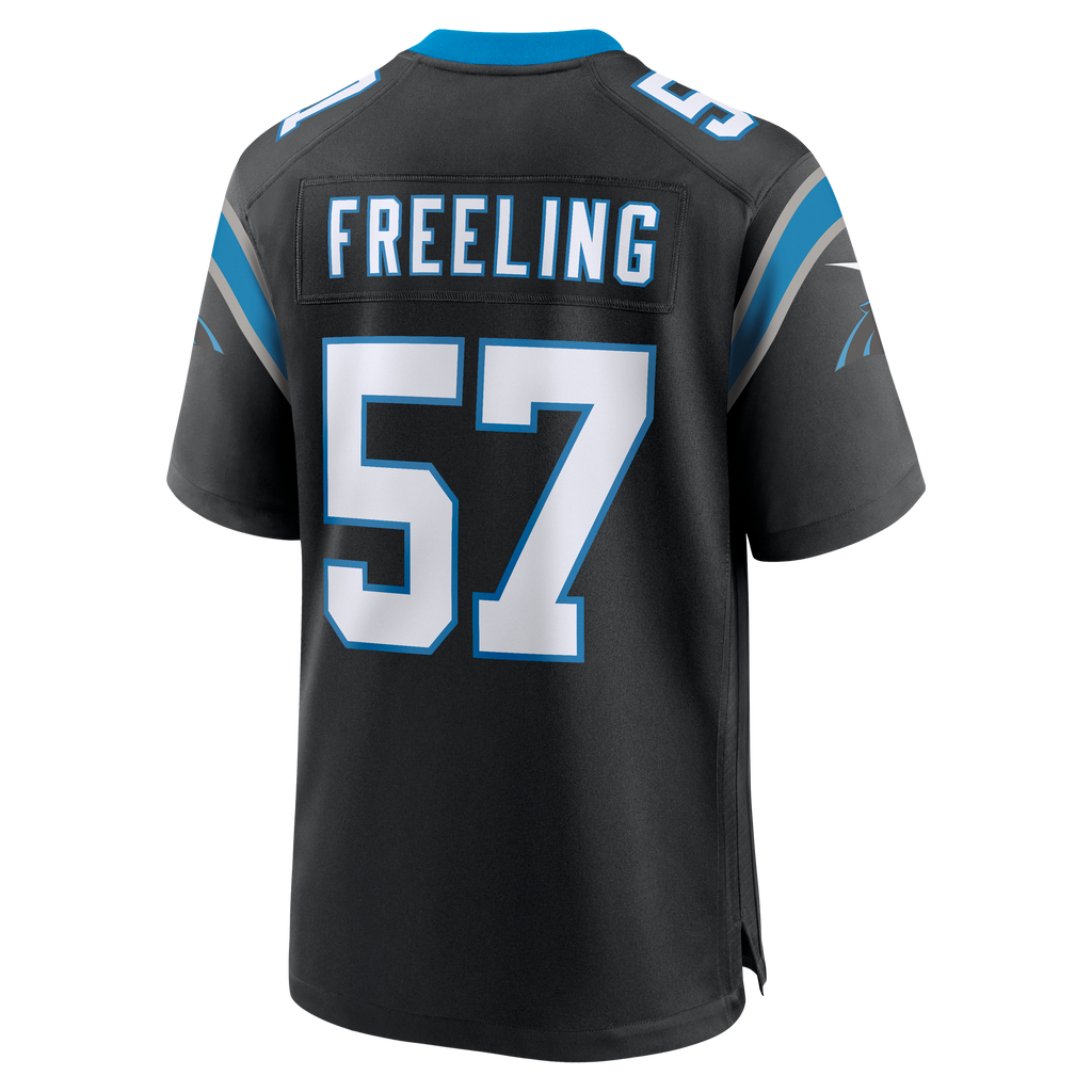 Men's Carolina Panthers Monroe Freeling Nike Black 2026 Nfl Draft First Round Pick No 19 Team Game Jersey