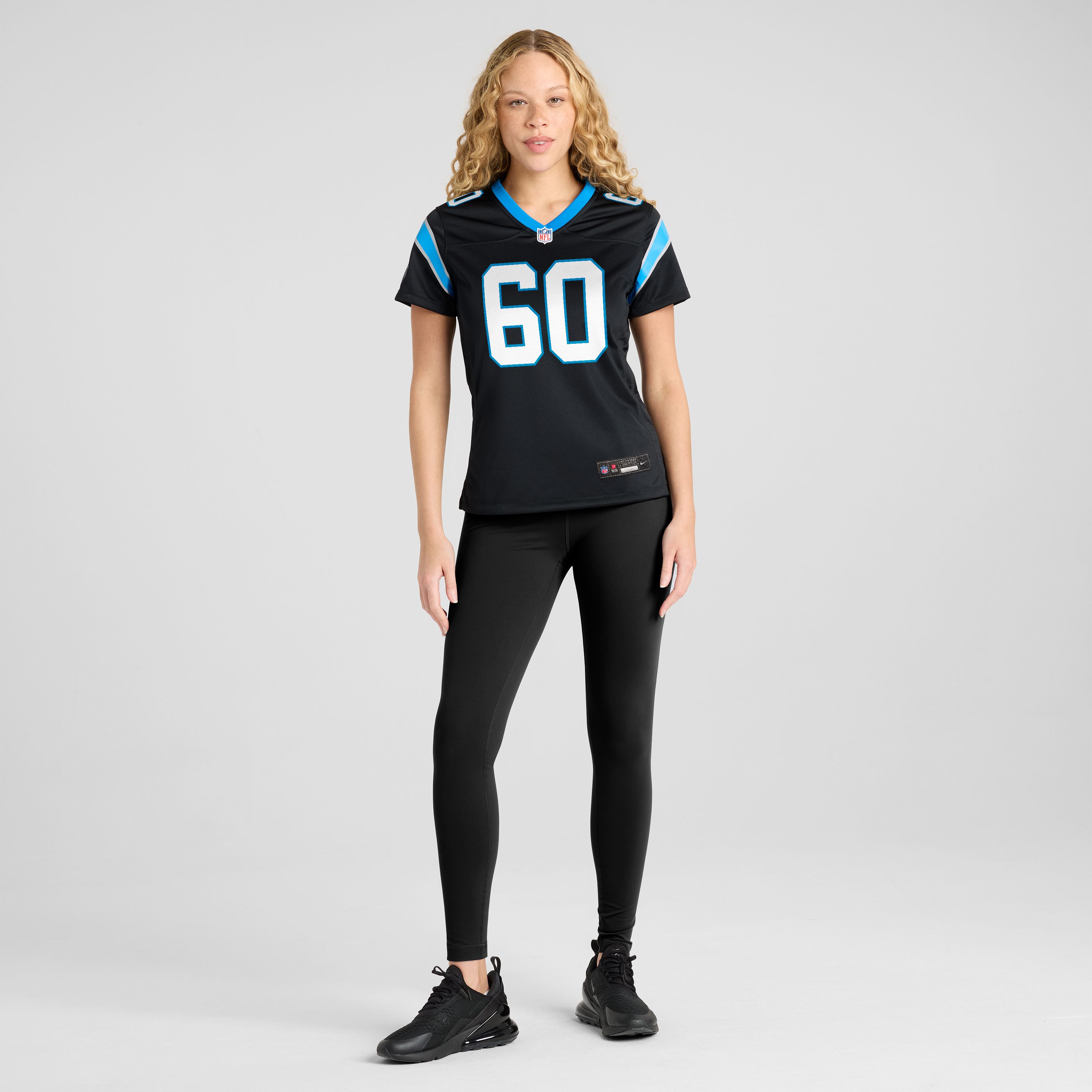 Women's Carolina Panthers Nick Samac Nike Black Team Game Jersey