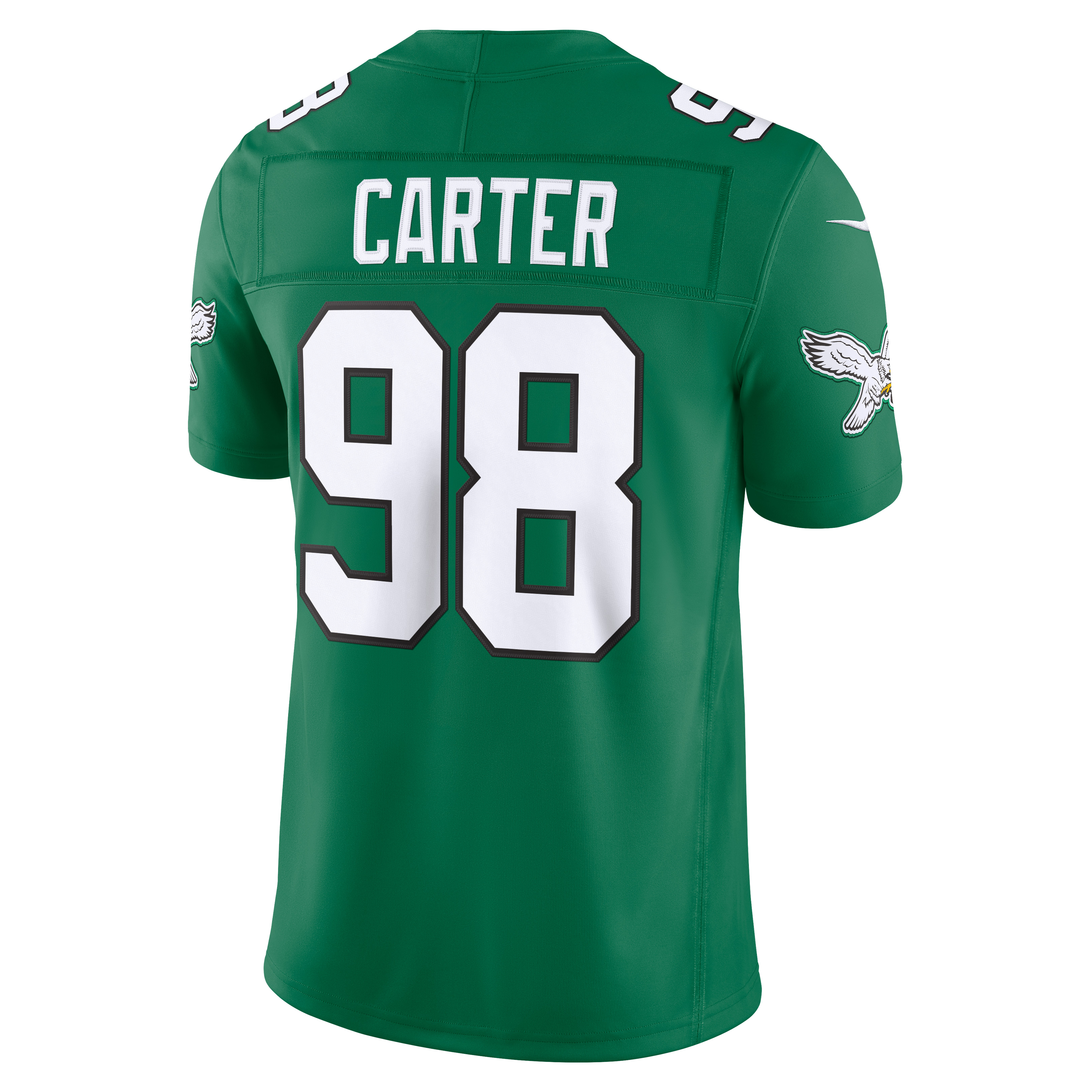 Men's Philadelphia Eagles Jalen Carter Nike Kelly Green Alternate Vapor Fuse Stitched Limited Jersey