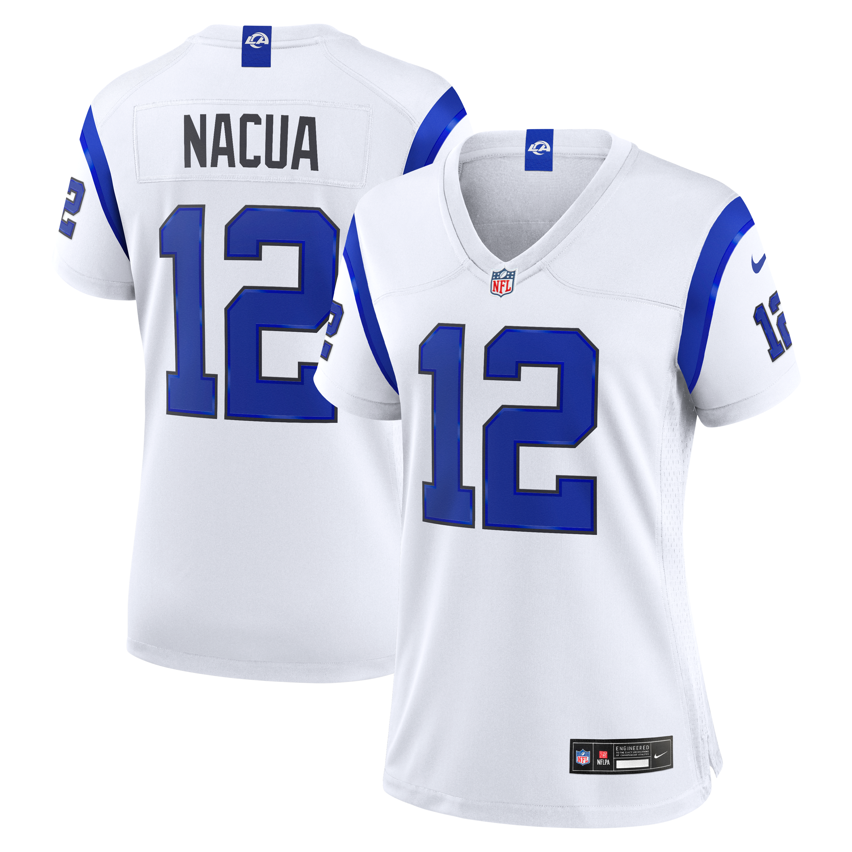 Women's Los Angeles Rams Puka Nacua Nike Fearsome White Game Jersey