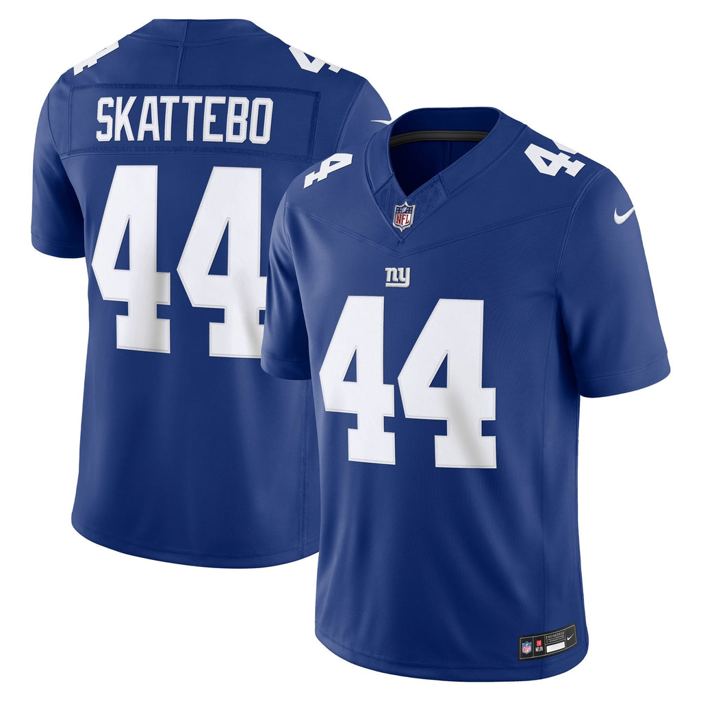 Men's New York Giants Cam Skattebo Nike Royal Team Vapor Fuse Stitched Limited Jersey