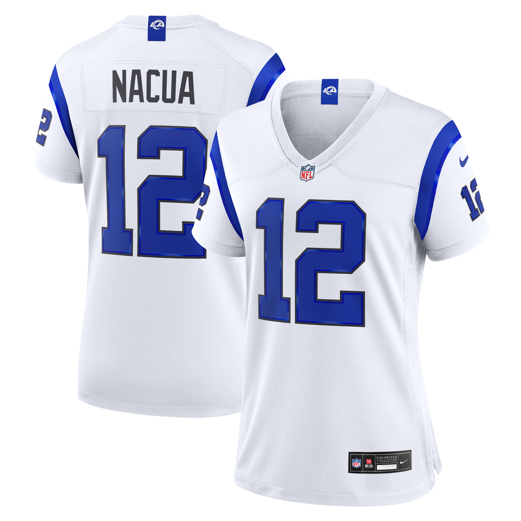 Women's Los Angeles Rams Puka Nacua Nike Fearsome White Game Jersey
