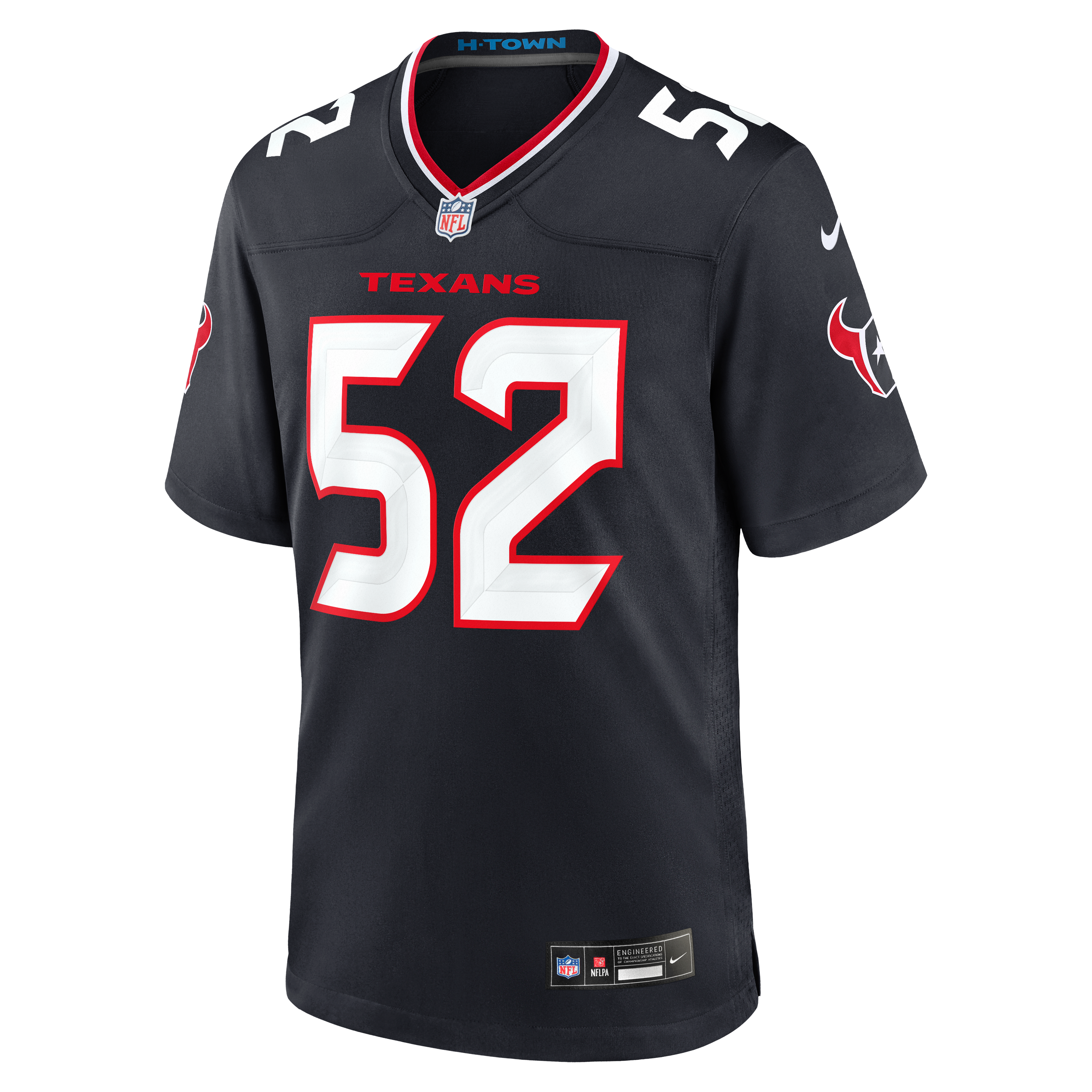 Men's Houston Texans Xavier Thomas Nike Navy Team Game Jersey