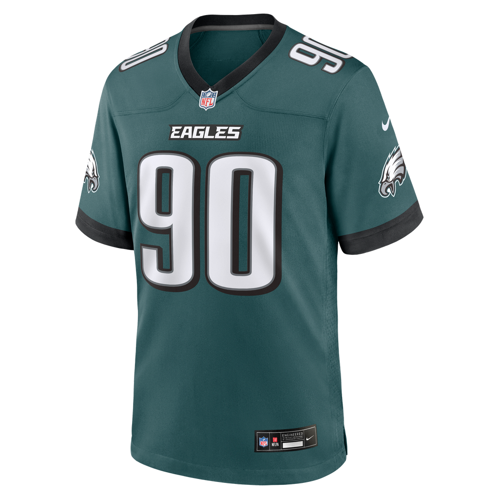 Men's Philadelphia Eagles Jordan Davis Nike Midnight Green Team Game Jersey