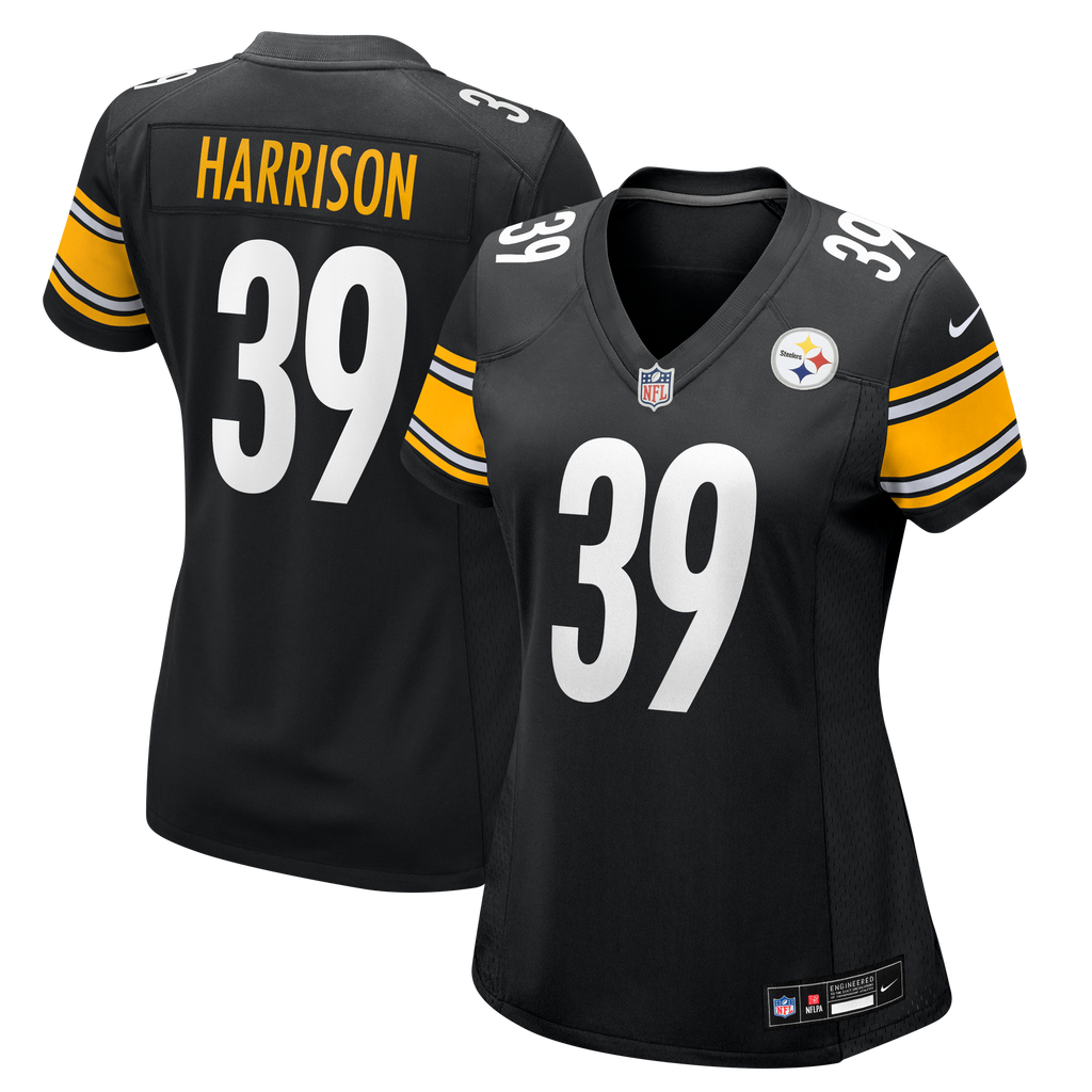 Women's Pittsburgh Steelers Malik Harrison Nike Black Team Game Jersey